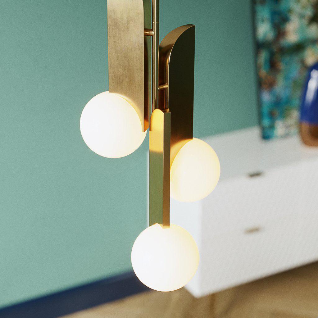 Reveny Elegant Glass Pendant Lamp-Neutral Decor