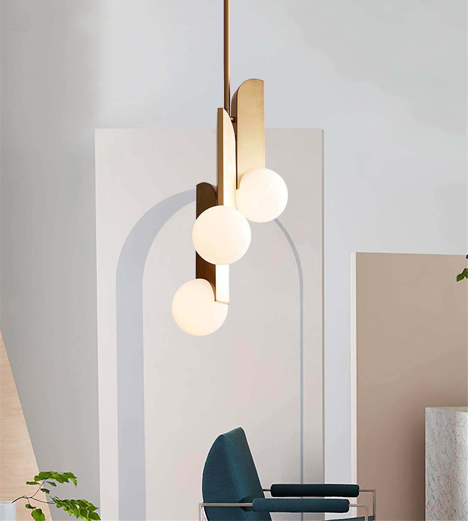 Reveny Elegant Glass Pendant Lamp-Neutral Decor