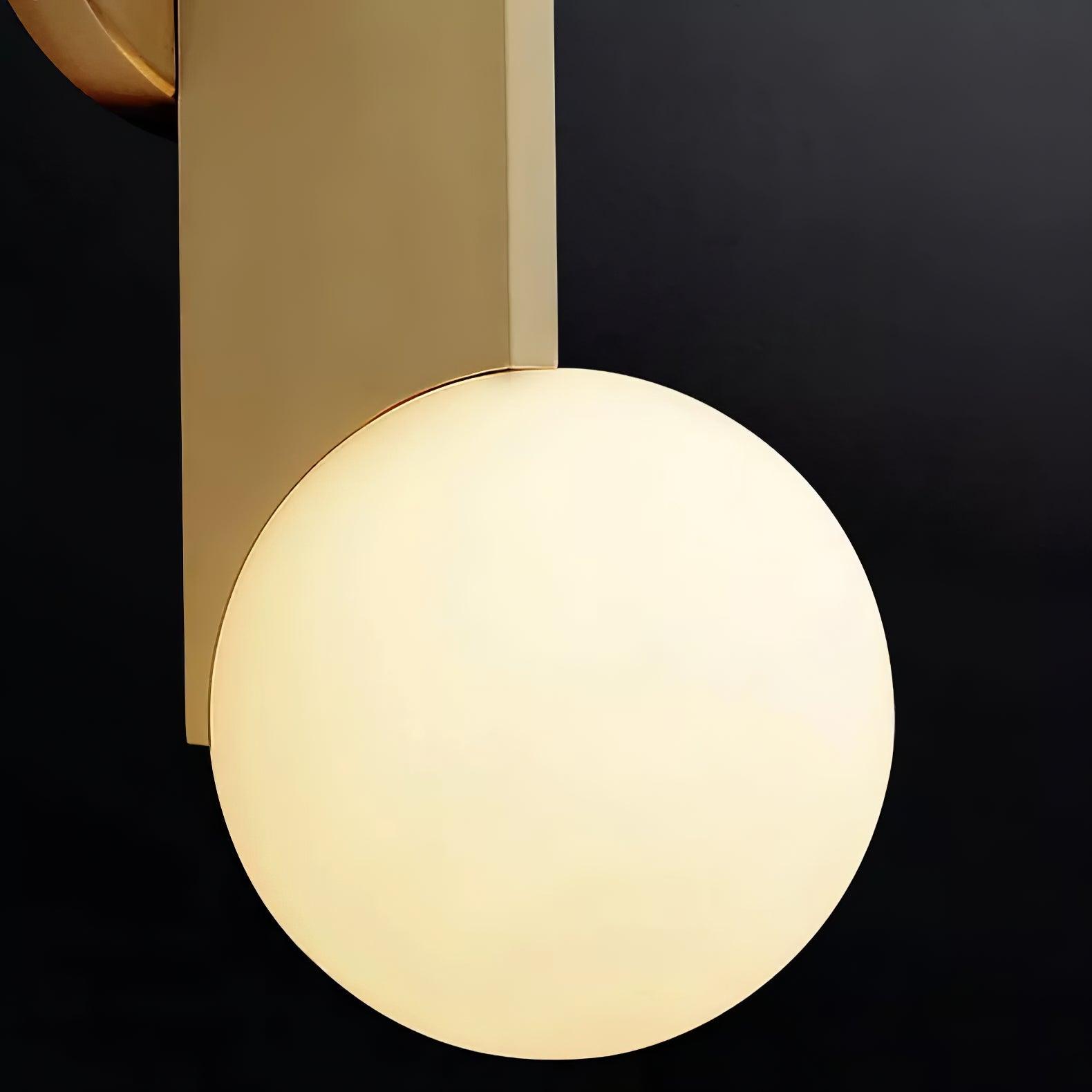 Lustra Wall Lamp Glass Globe Sculptural-Neutral Decor