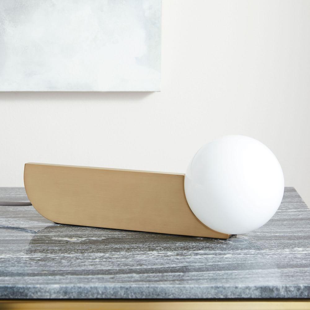 Lustra Wall Lamp Glass Globe Sculptural-Neutral Decor
