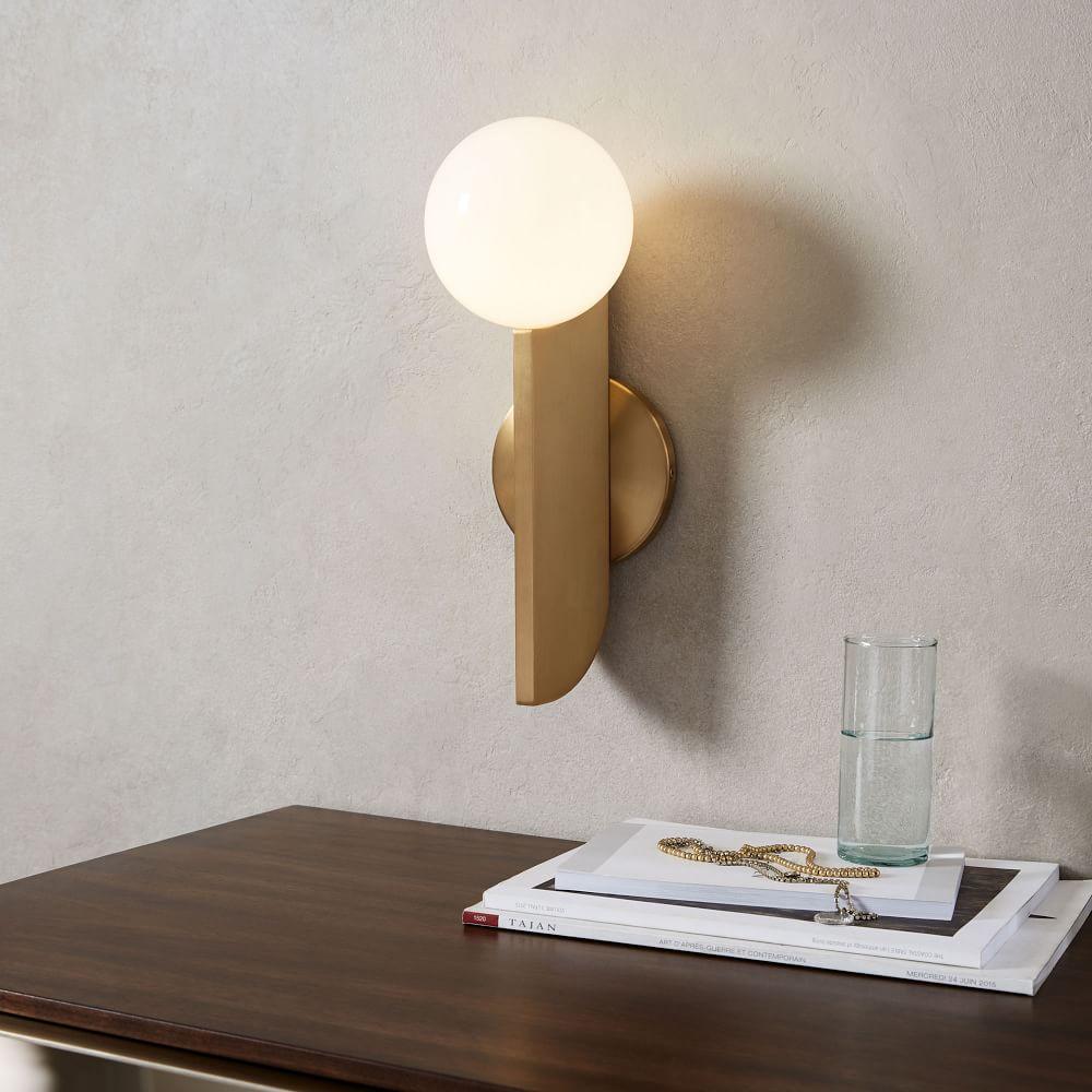 Lustra Wall Lamp Glass Globe Sculptural-Neutral Decor