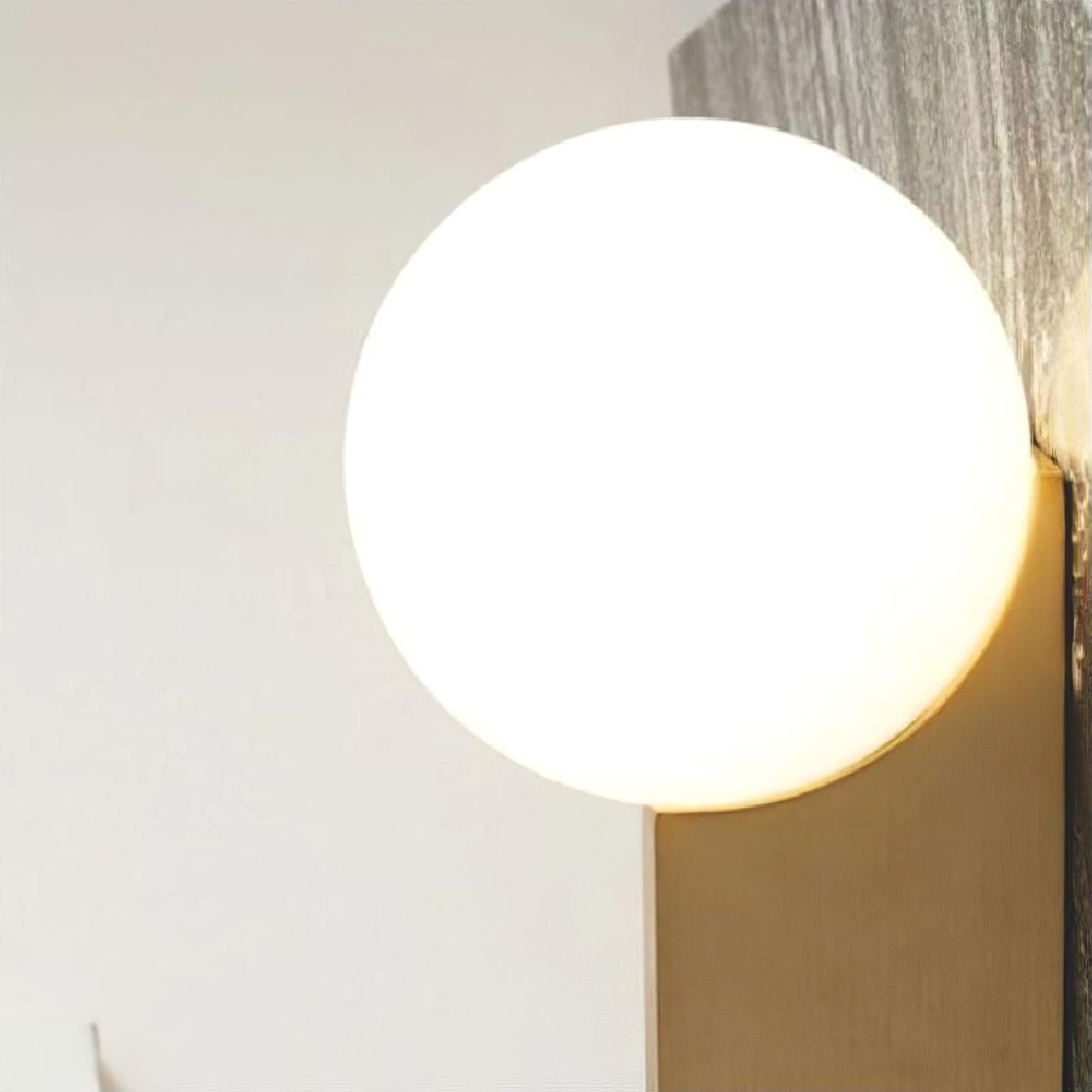 Lustra Wall Lamp Glass Globe Sculptural-Neutral Decor