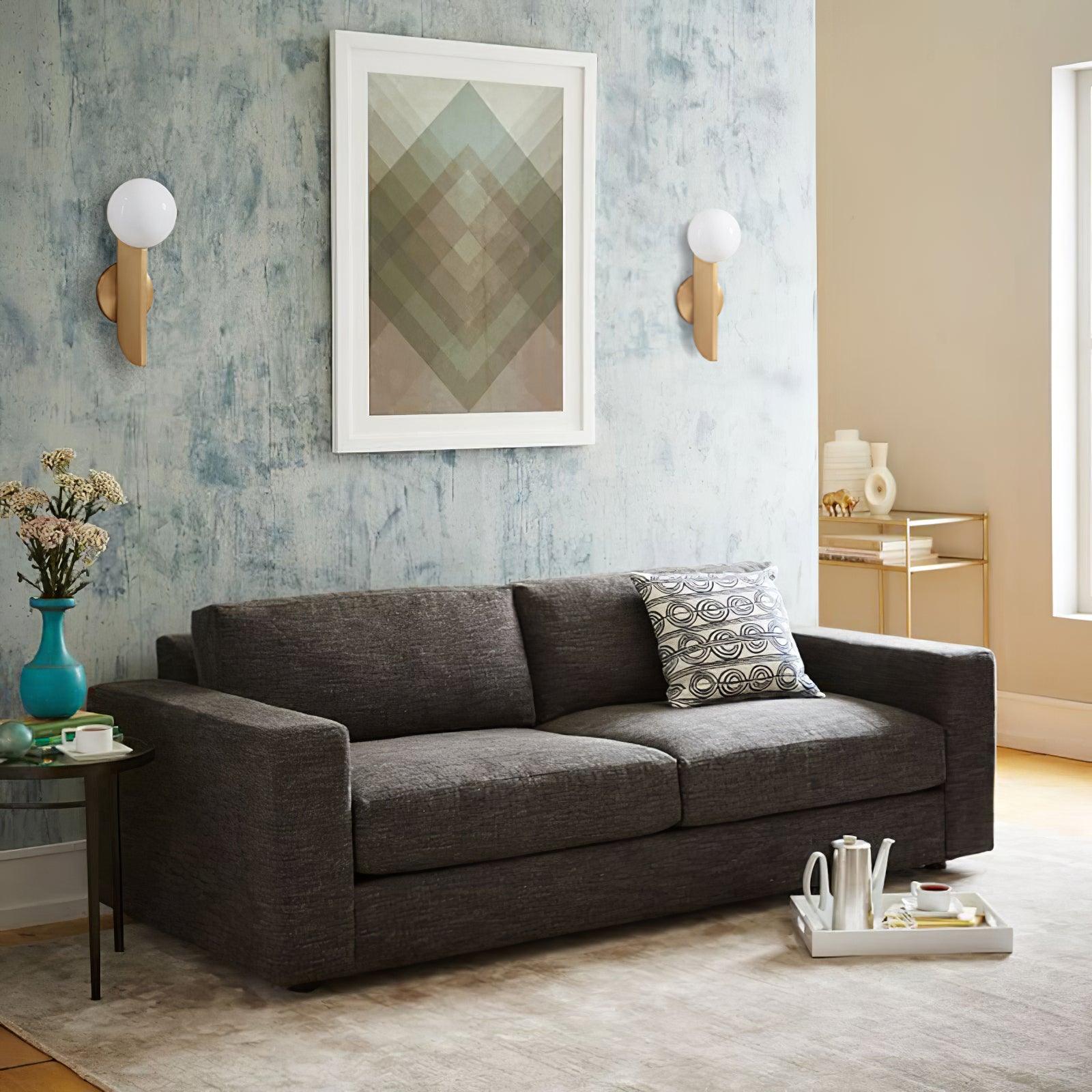 Lustra Wall Lamp Glass Globe Sculptural-Neutral Decor