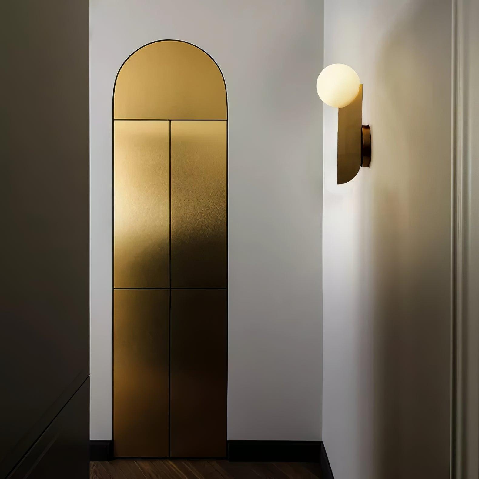 Lustra Wall Lamp Glass Globe Sculptural-Neutral Decor