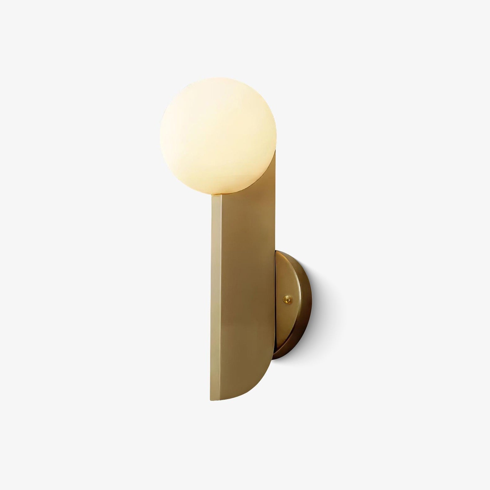 Lustra Wall Lamp Glass Globe Sculptural-Neutral Decor