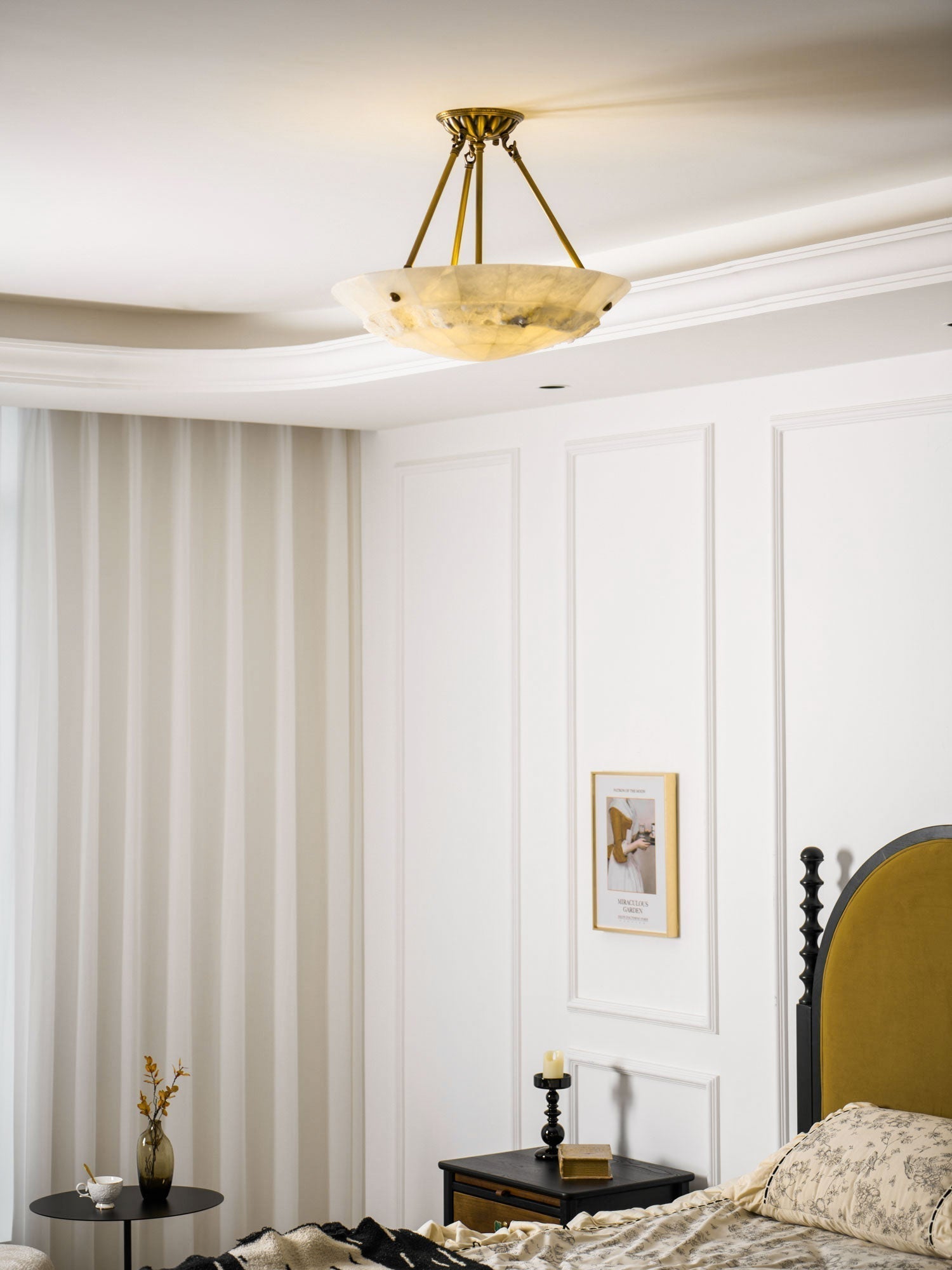 Nomen Bowl Pendant Lamp Alabaster Elegance-Neutral Decor