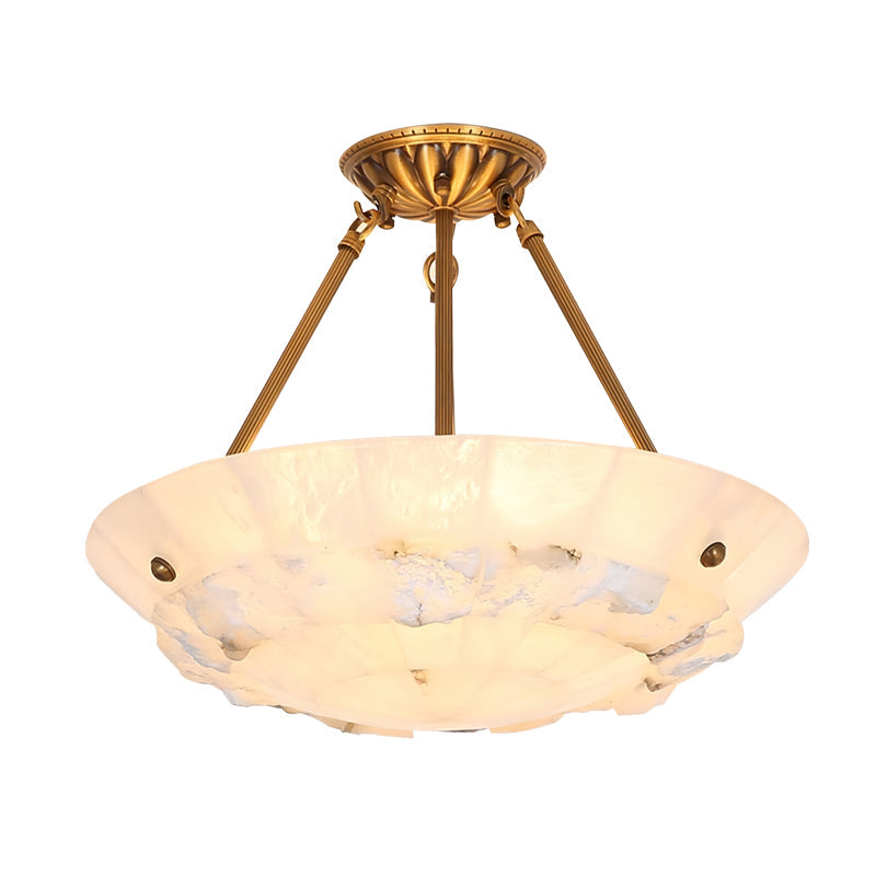 Nomen Bowl Pendant Lamp Alabaster Elegance-Neutral Decor