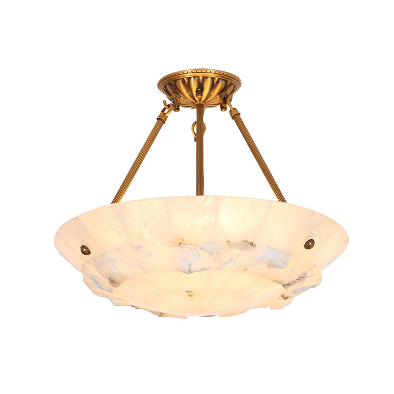 Nomen Bowl Pendant Lamp Alabaster Elegance-Neutral Decor