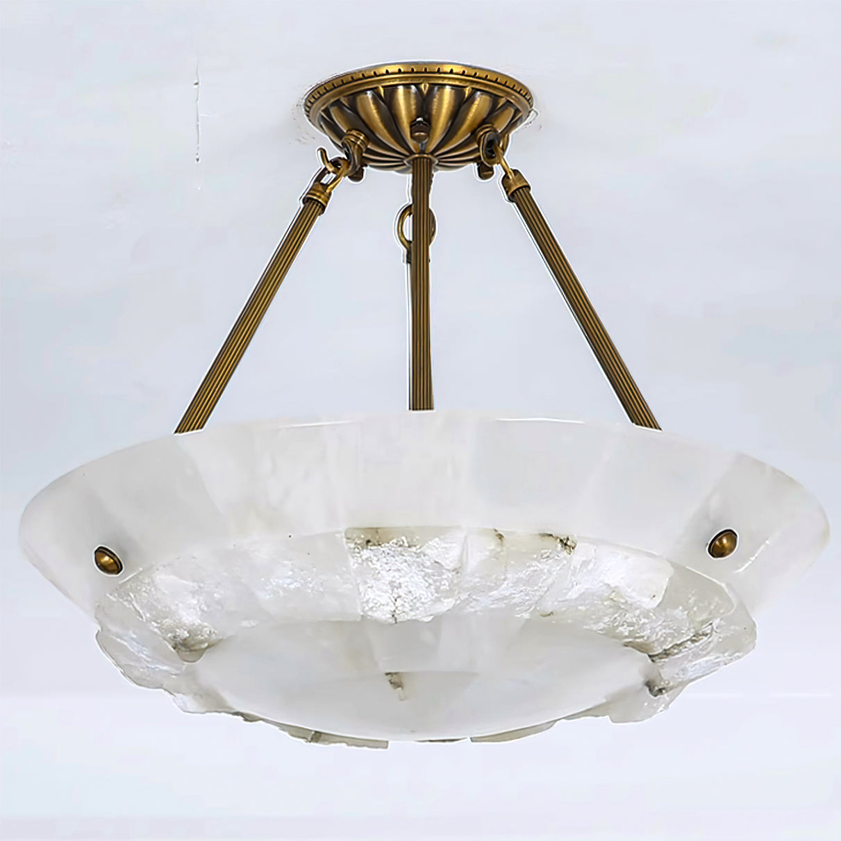 Nomen Bowl Pendant Lamp Alabaster Elegance-Neutral Decor