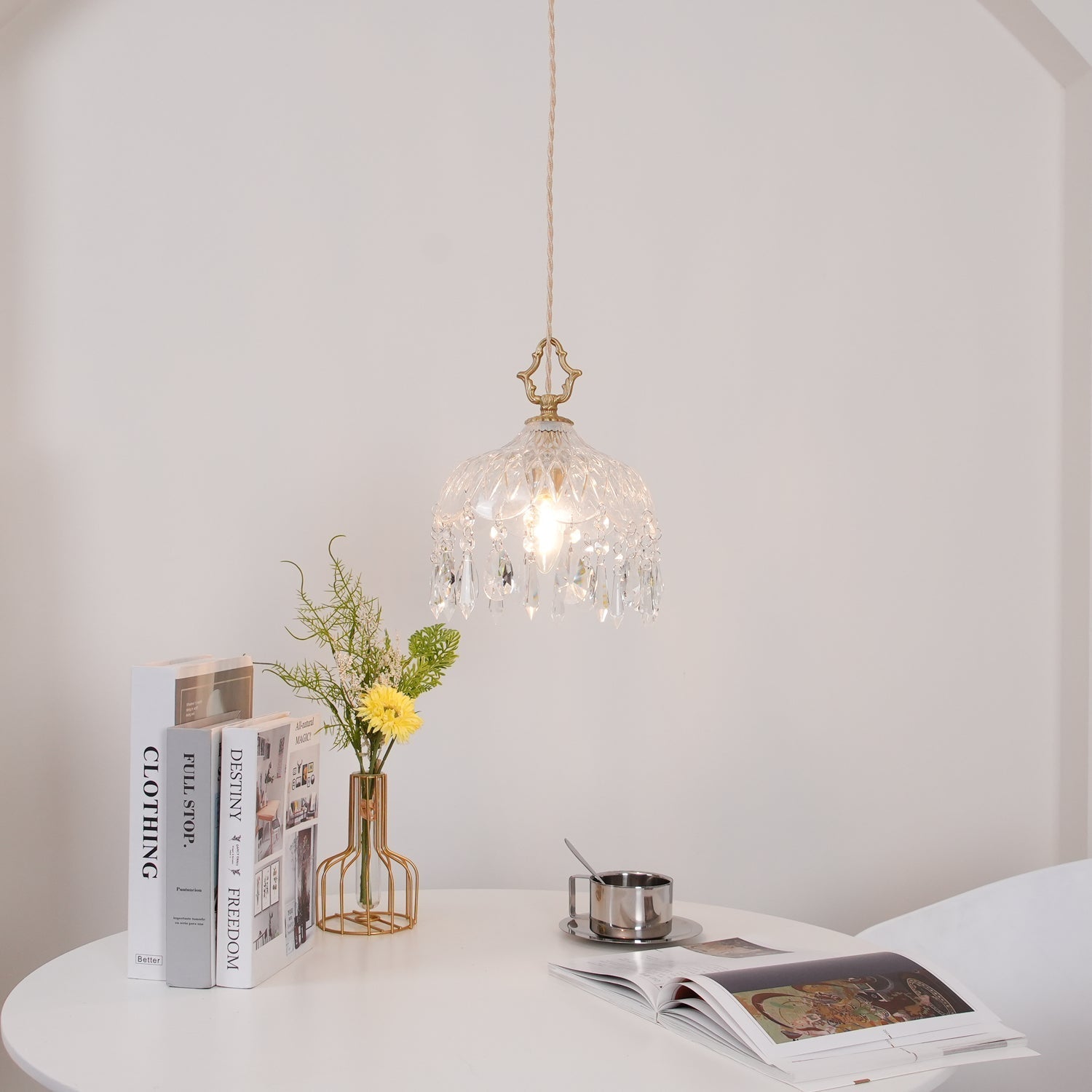 Moka Crystal Vintage Pendant Lamp-Neutral Decor