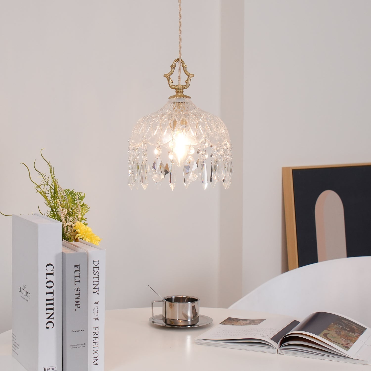 Moka Crystal Vintage Pendant Lamp-Neutral Decor