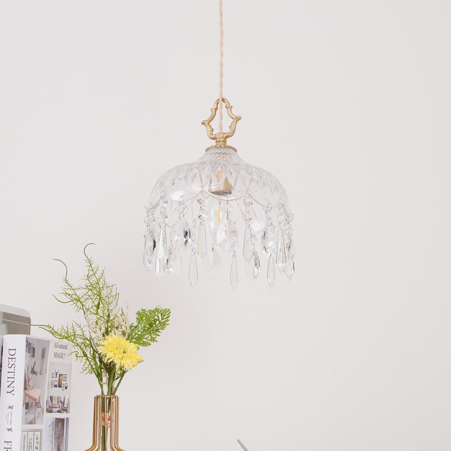 Moka Crystal Vintage Pendant Lamp-Neutral Decor