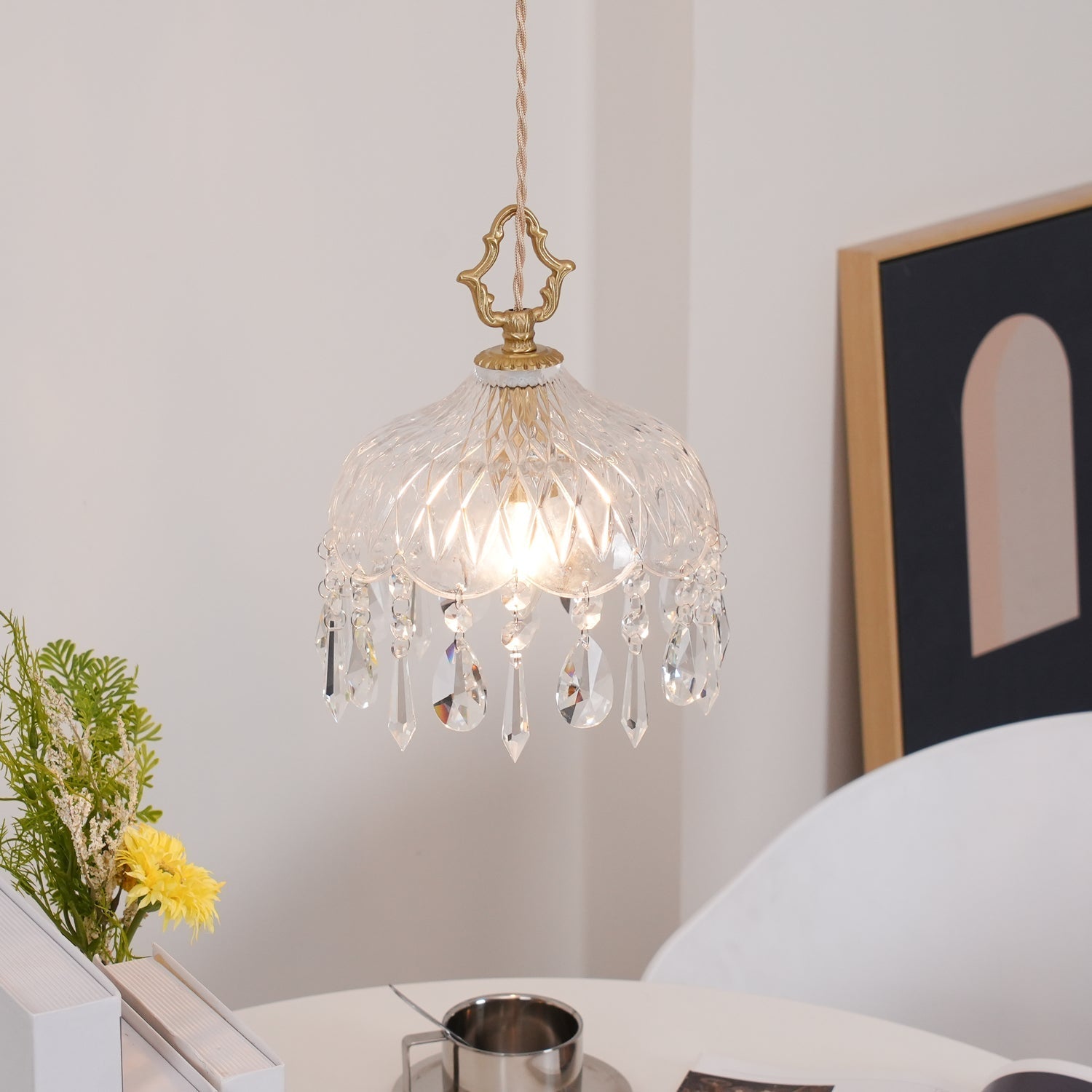Moka Crystal Vintage Pendant Lamp-Neutral Decor