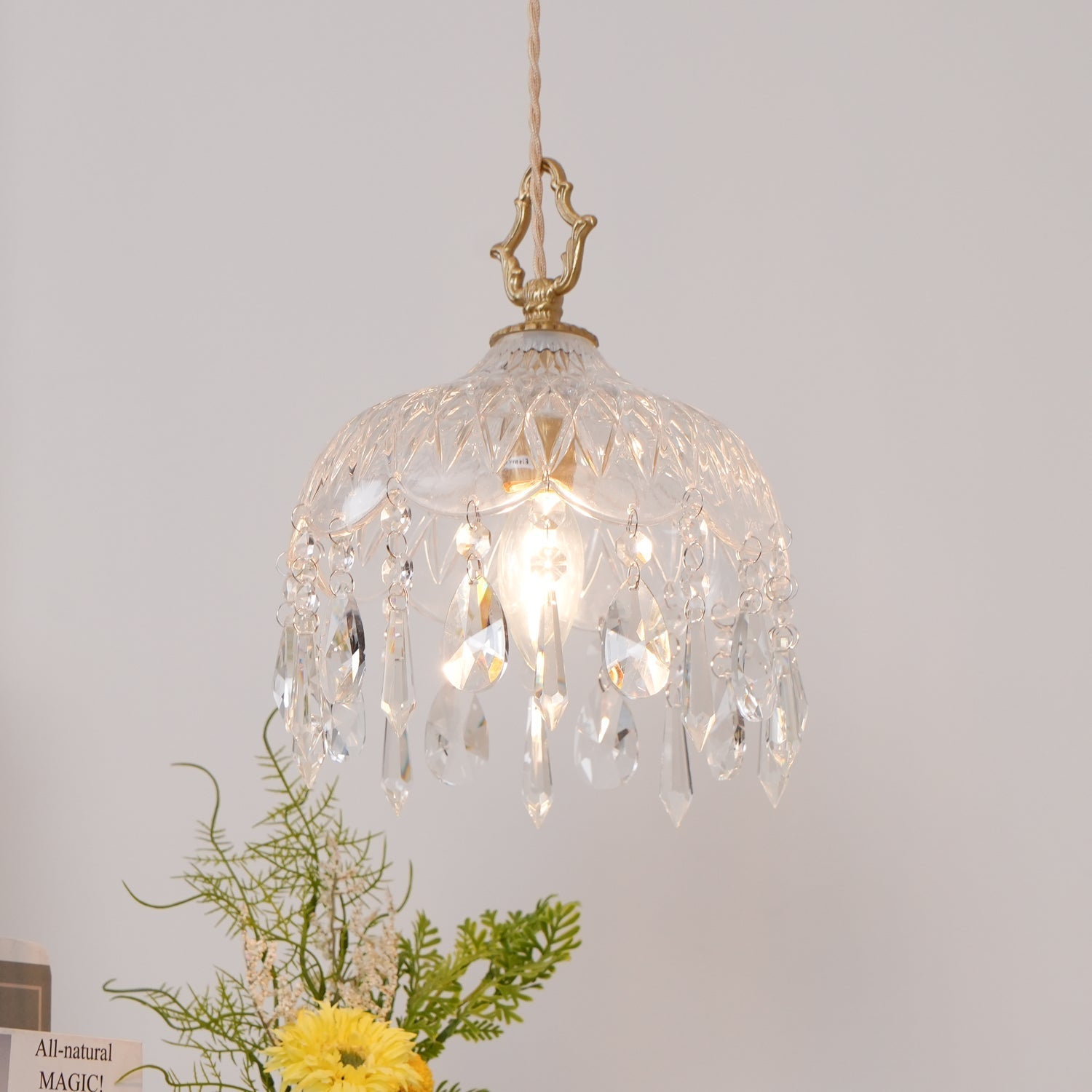 Moka Crystal Vintage Pendant Lamp-Neutral Decor