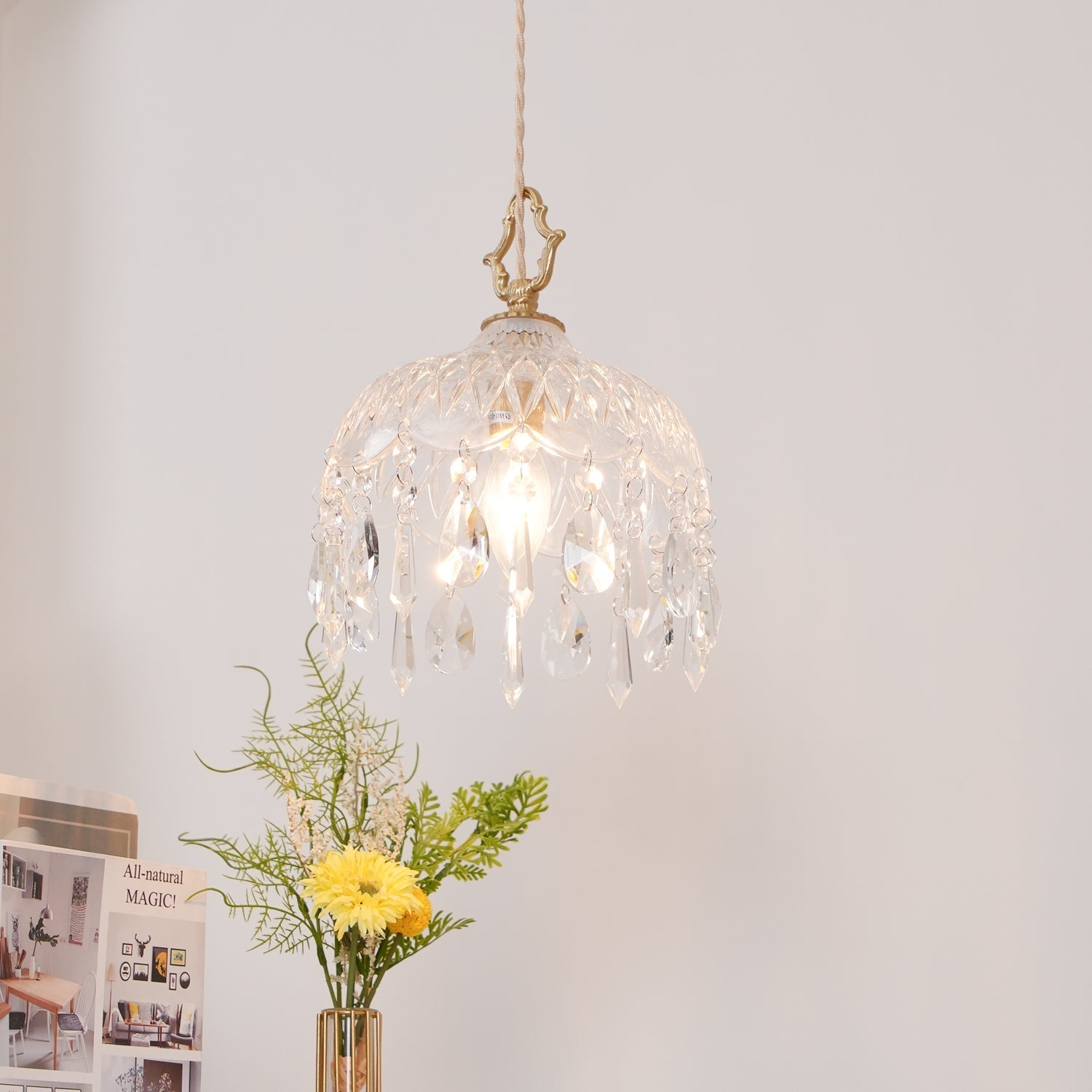 Moka Crystal Vintage Pendant Lamp-Neutral Decor