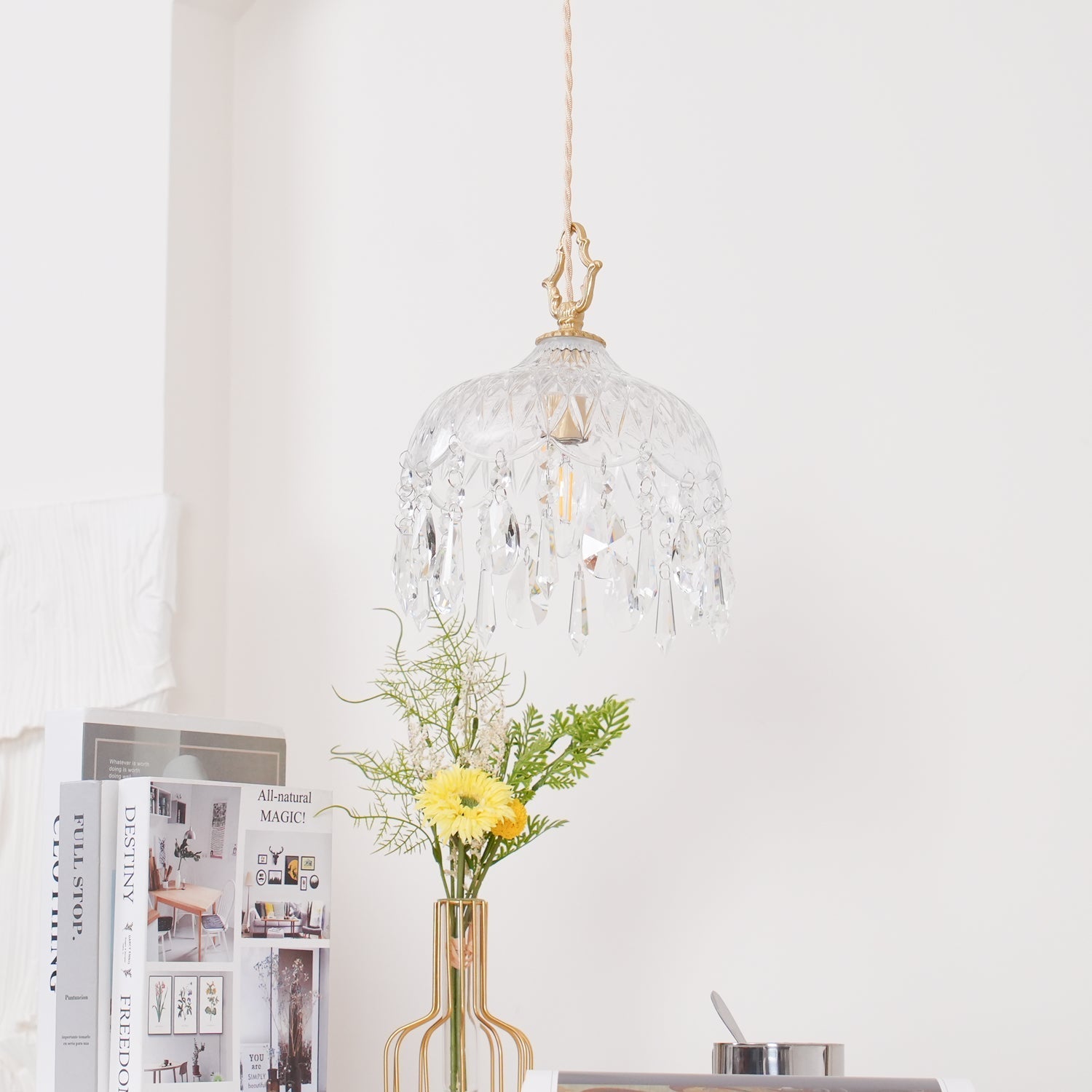 Moka Crystal Vintage Pendant Lamp-Neutral Decor