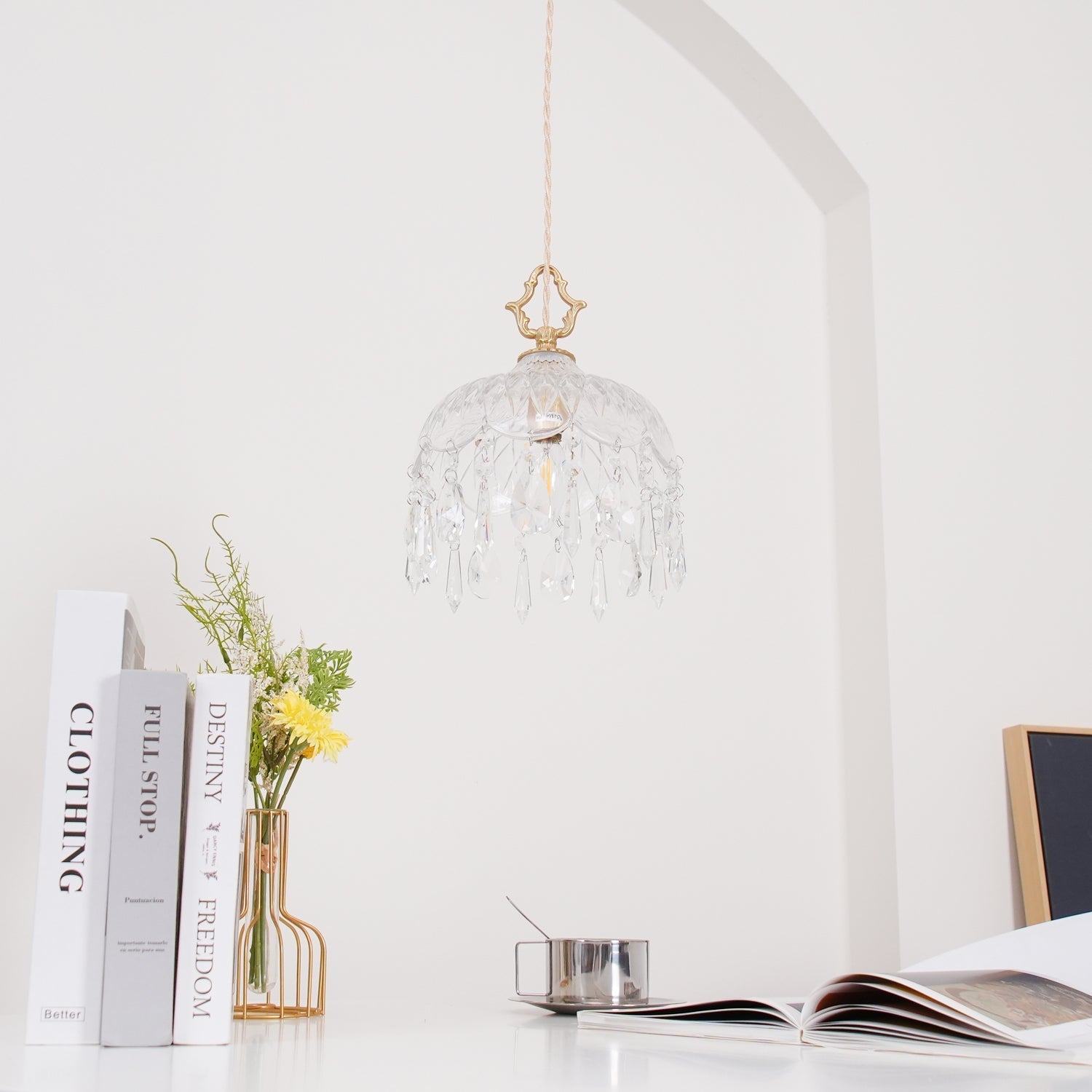 Moka Crystal Vintage Pendant Lamp-Neutral Decor