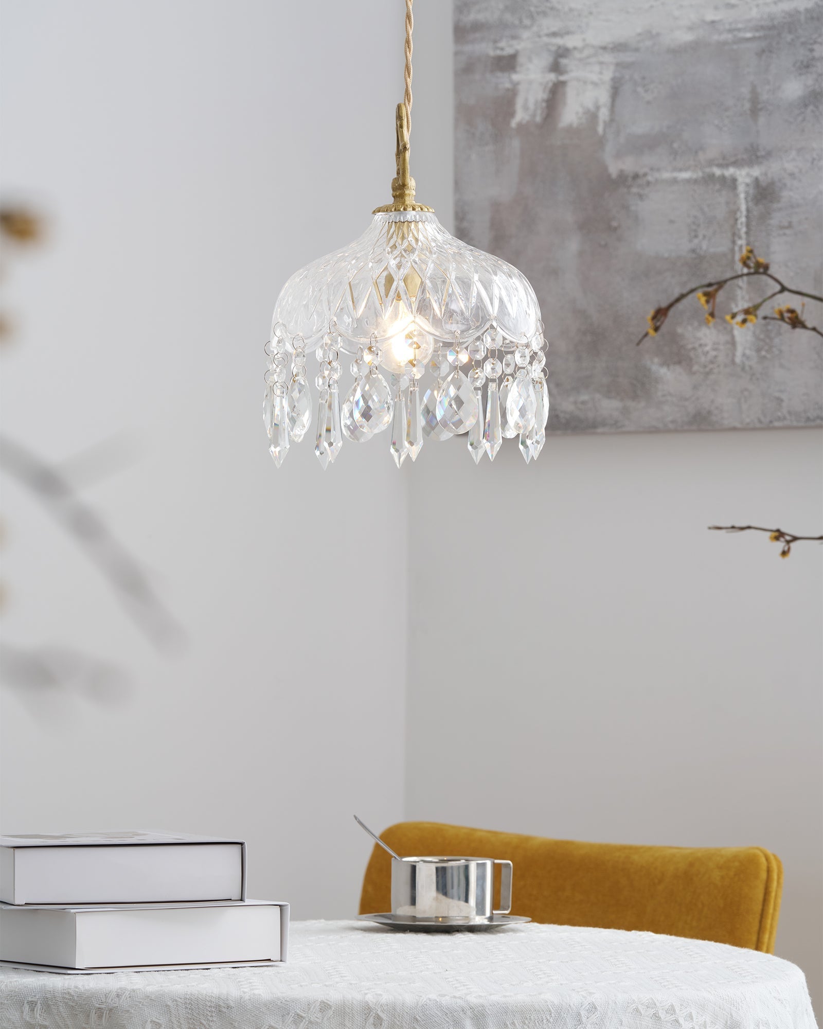 Moka Crystal Vintage Pendant Lamp-Neutral Decor