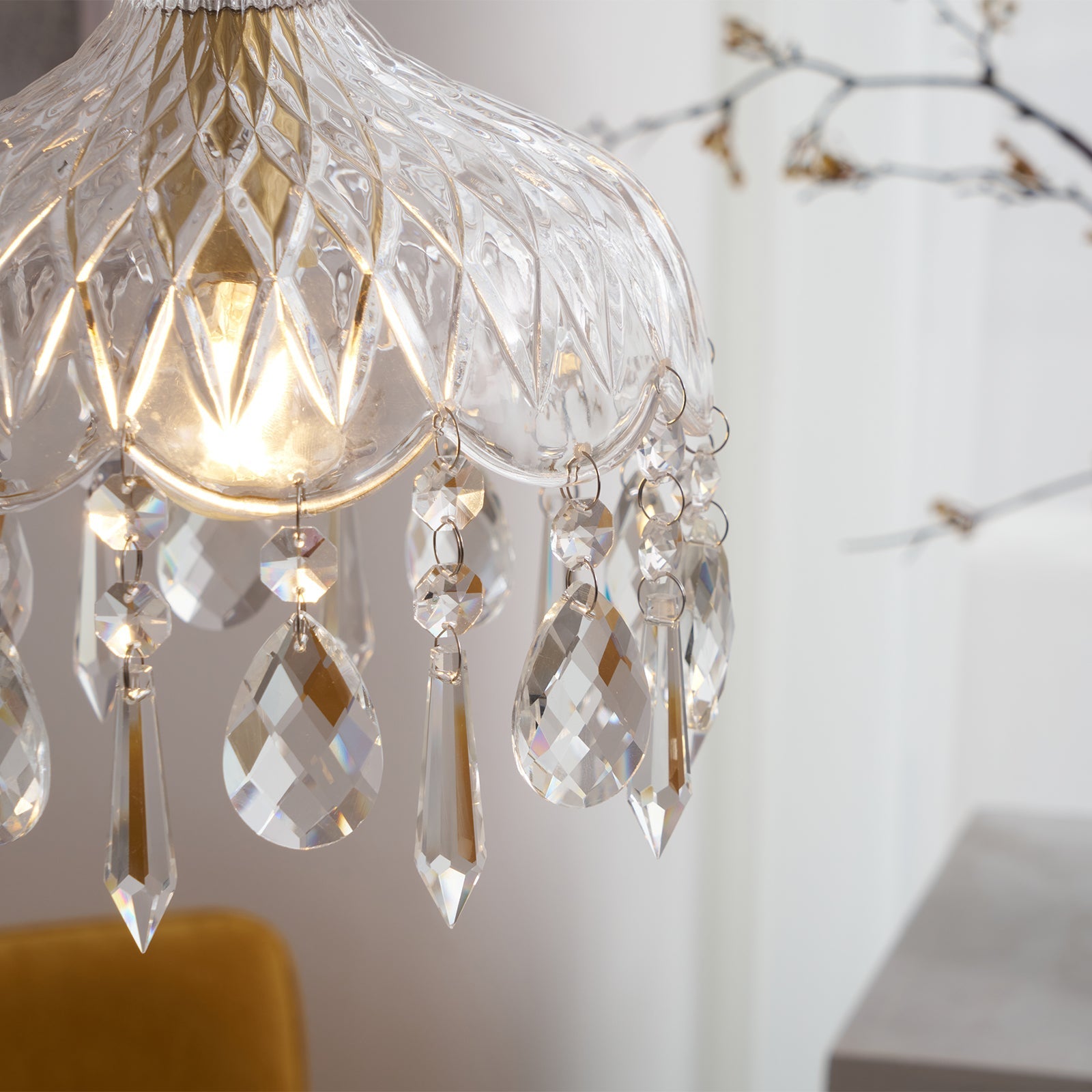 Moka Crystal Vintage Pendant Lamp-Neutral Decor