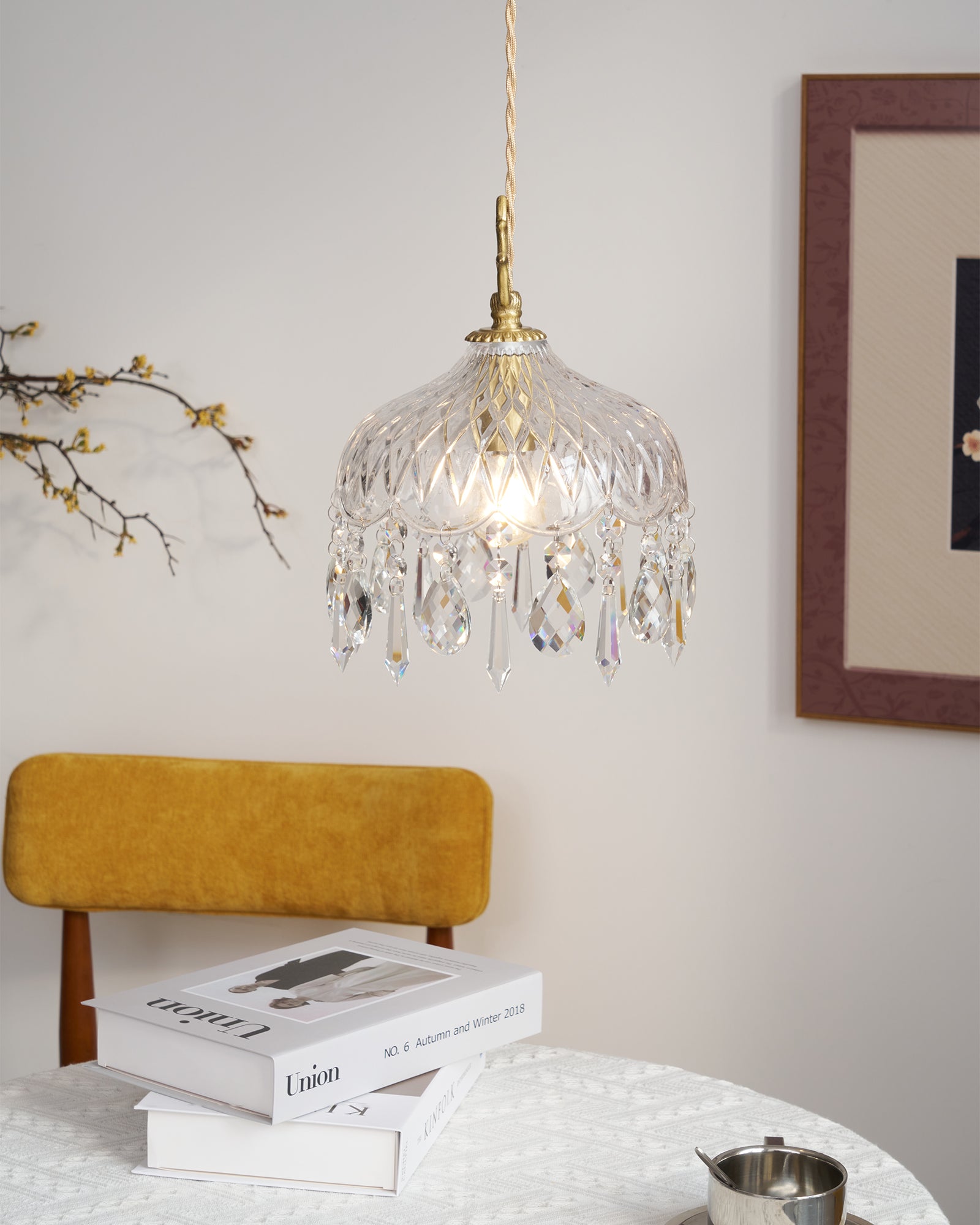 Moka Crystal Vintage Pendant Lamp-Neutral Decor