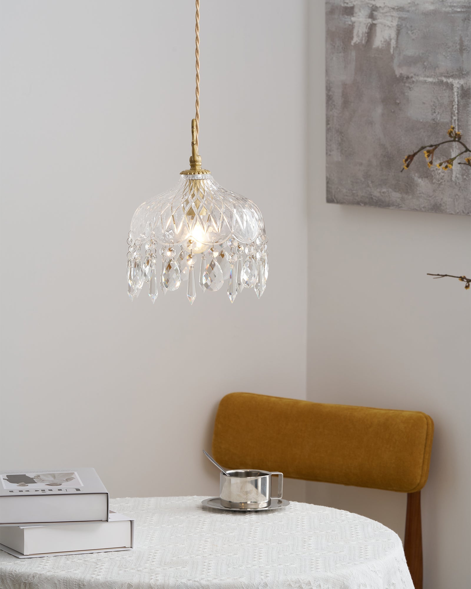 Moka Crystal Vintage Pendant Lamp-Neutral Decor