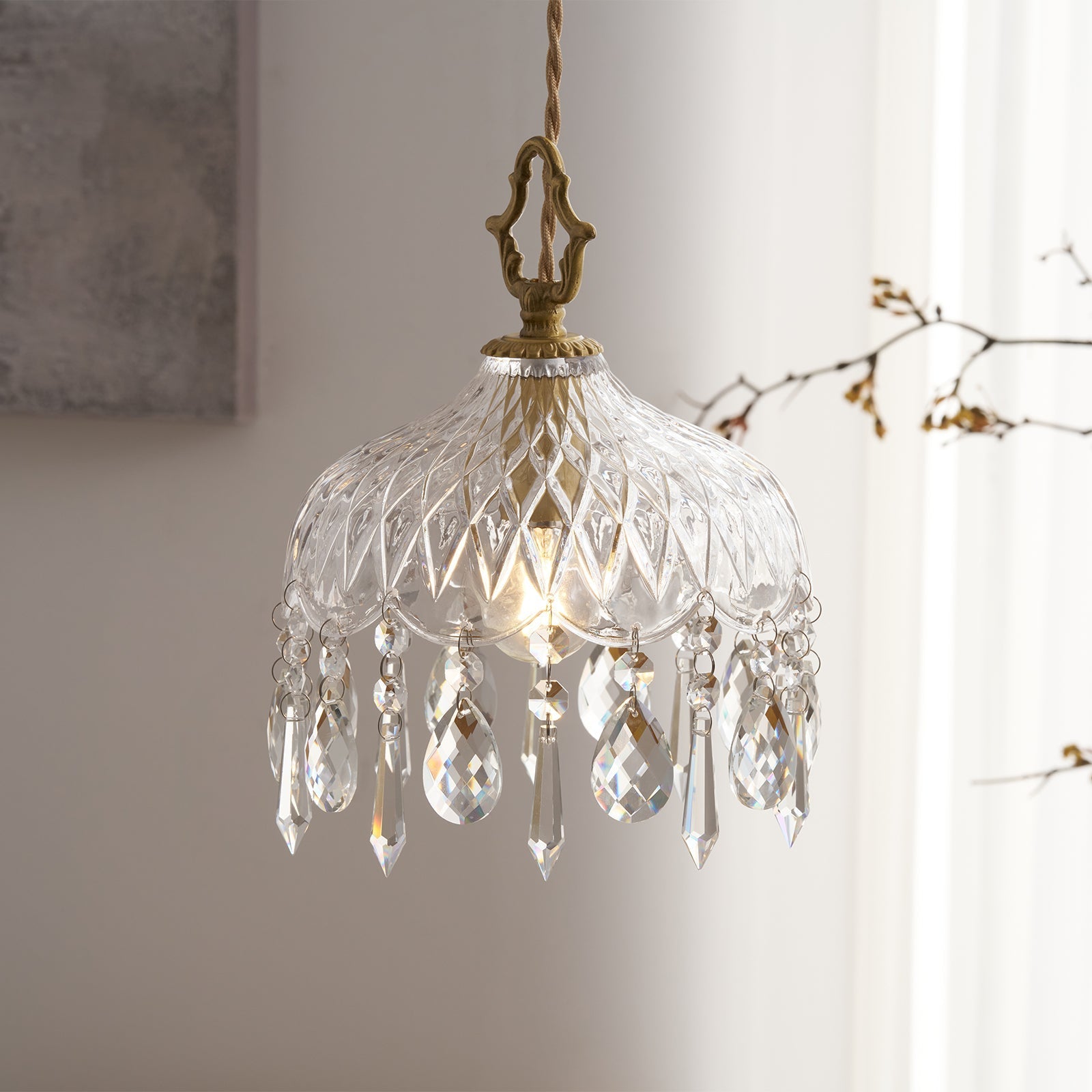 Moka Crystal Vintage Pendant Lamp-Neutral Decor