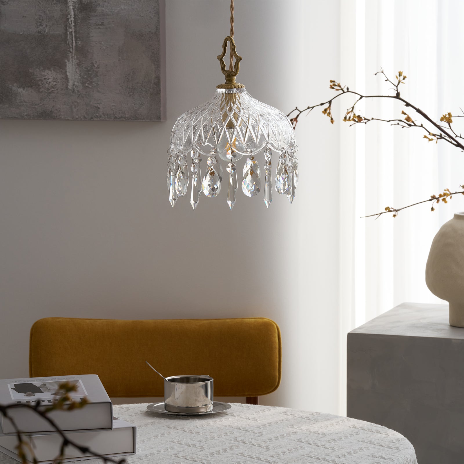 Moka Crystal Vintage Pendant Lamp-Neutral Decor