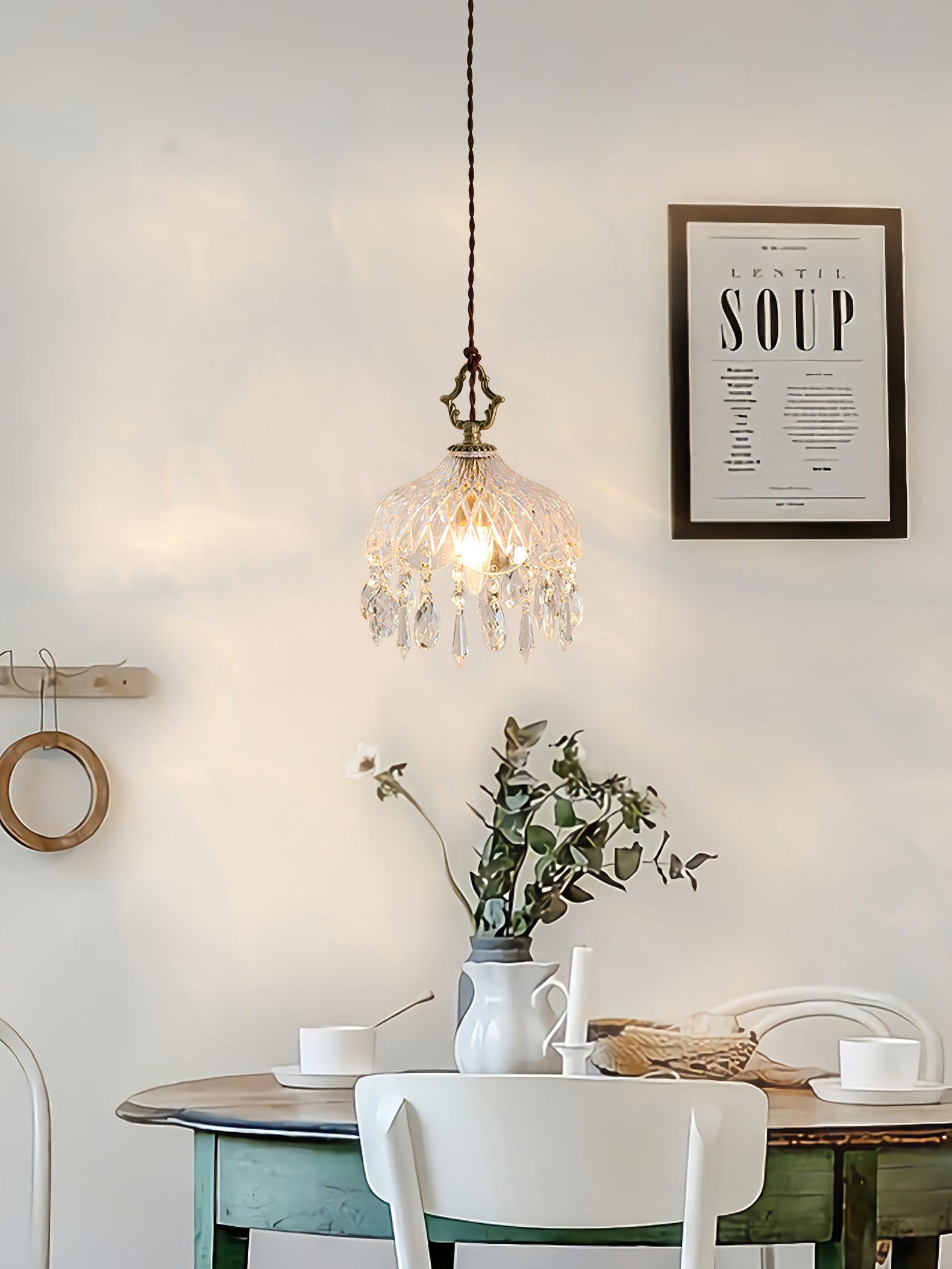 Moka Crystal Vintage Pendant Lamp-Neutral Decor