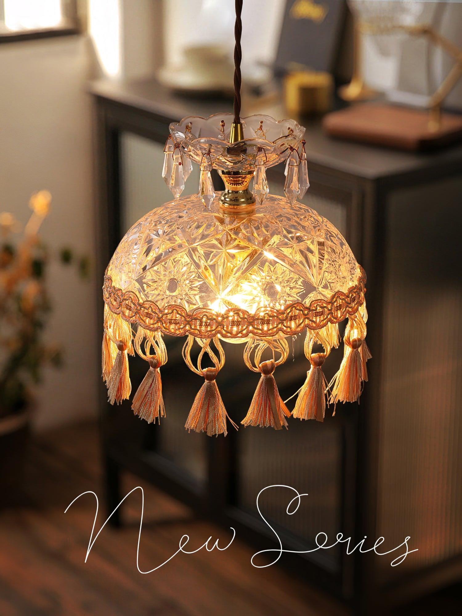 Devel Brass Glass Luxurious Pendant Light-Neutral Decor