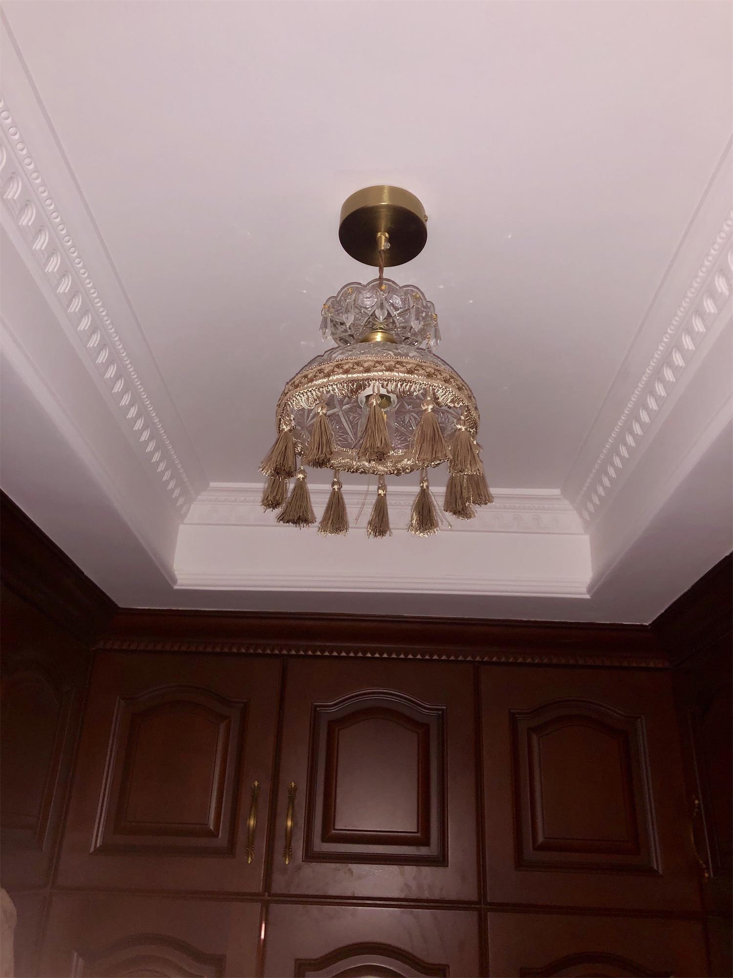 Devel Brass Glass Luxurious Pendant Light-Neutral Decor