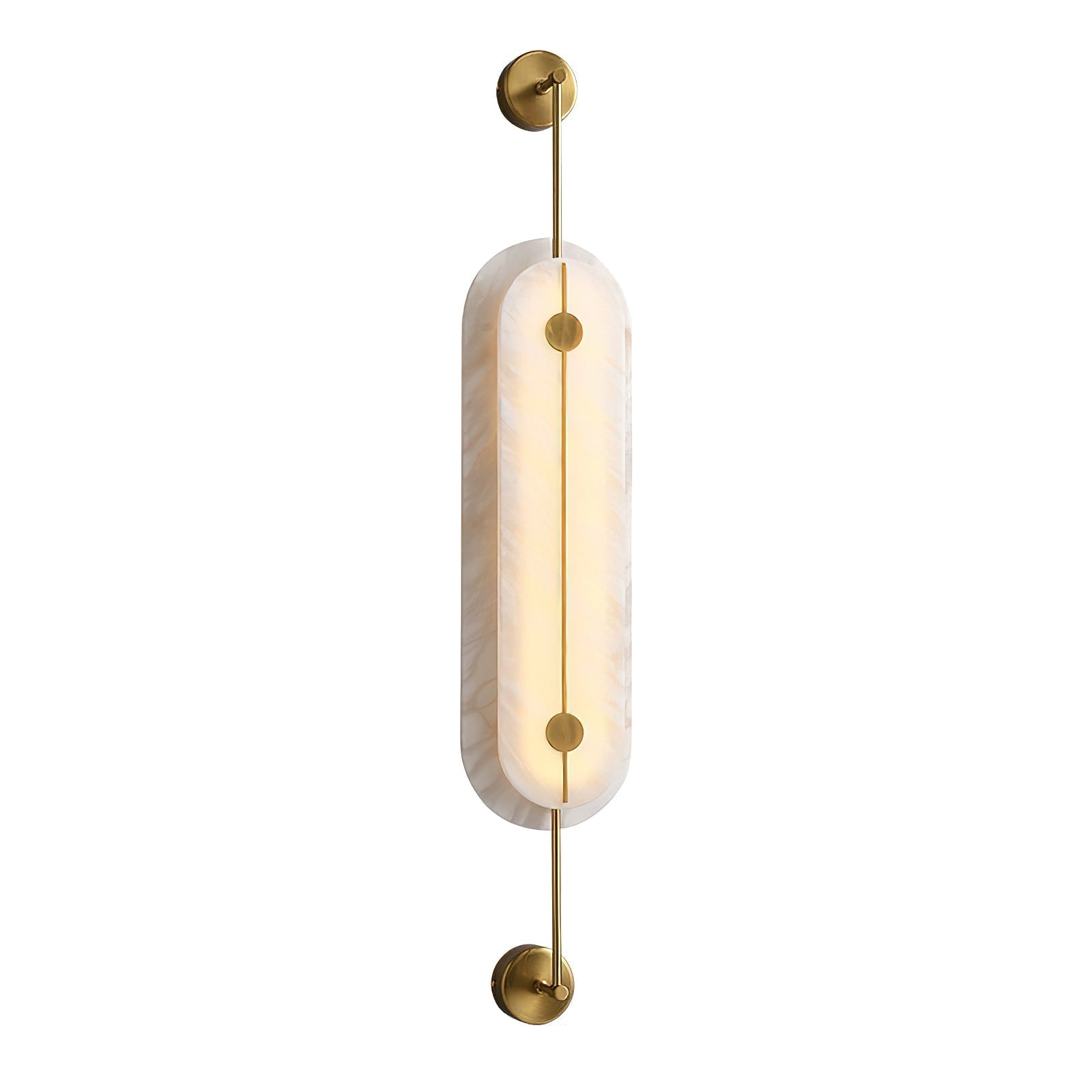 The lamp installed in a powder room for a touch of luxury.