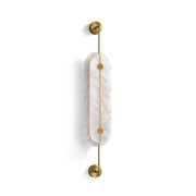 Brace Alabaster Wall Lamp in a modern living room setting.