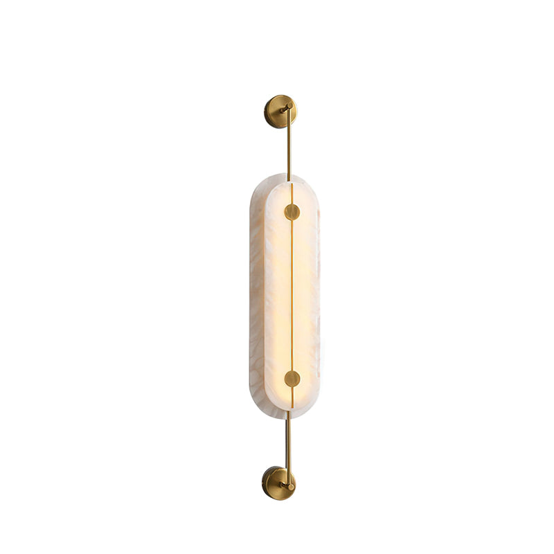Diagram showing the dimensions of the large Brace Alabaster Wall Lamp.