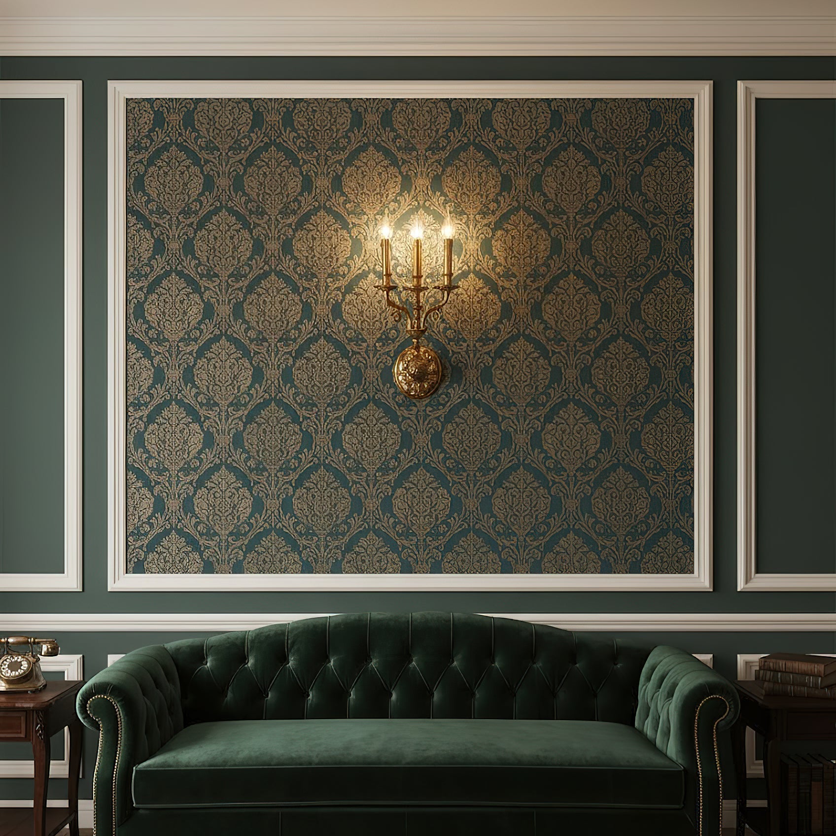 Brad Palace Wall Lamp mounted on a light-colored wall.