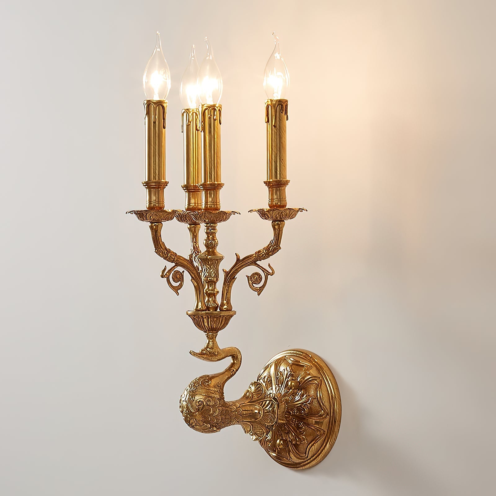 Another angle of the Brad Palace Wall Lamp in a living room.