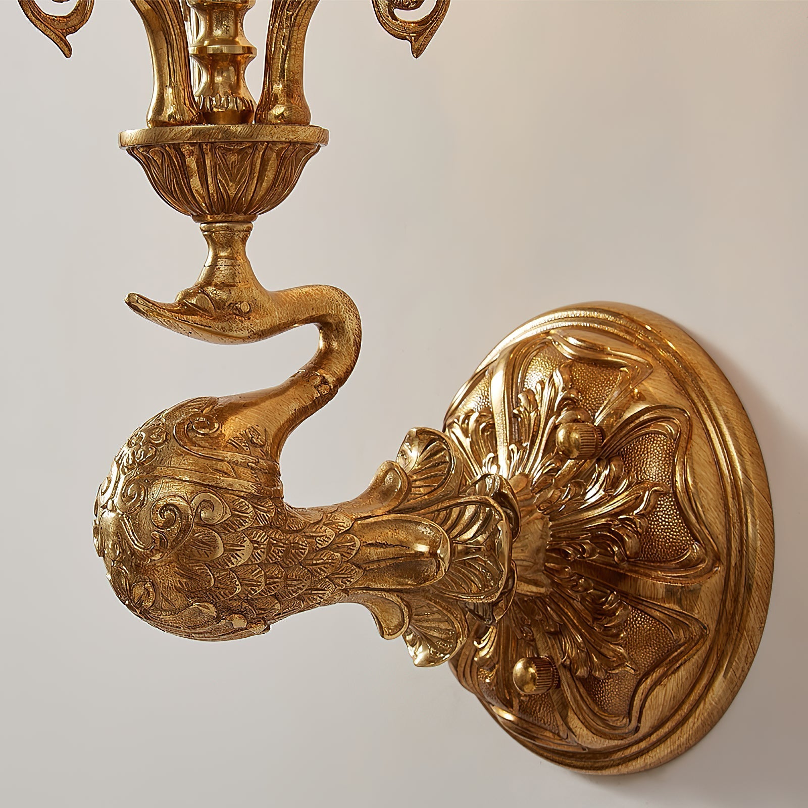 View of the wall lamp from above.