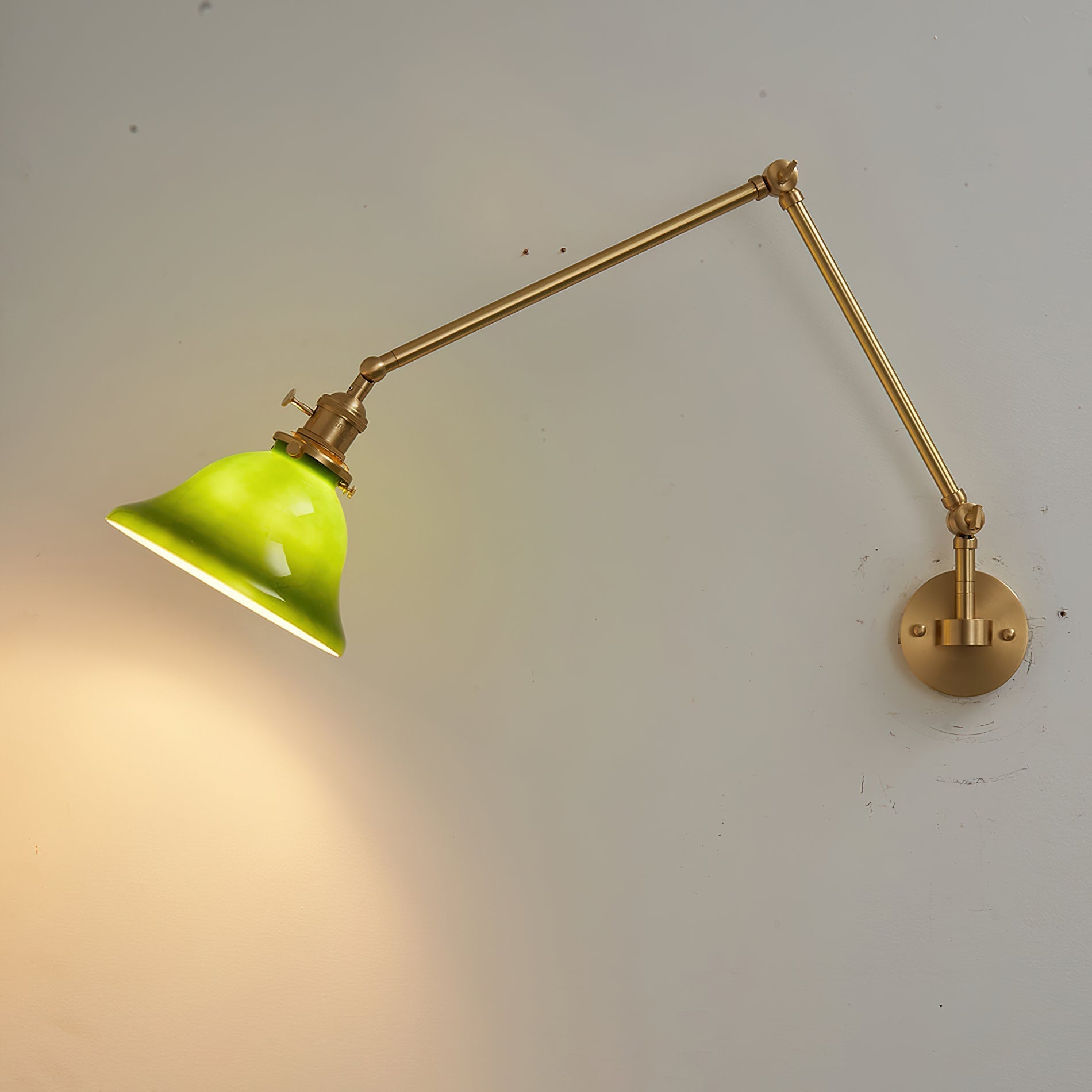 The lamp positioned for ambient lighting.