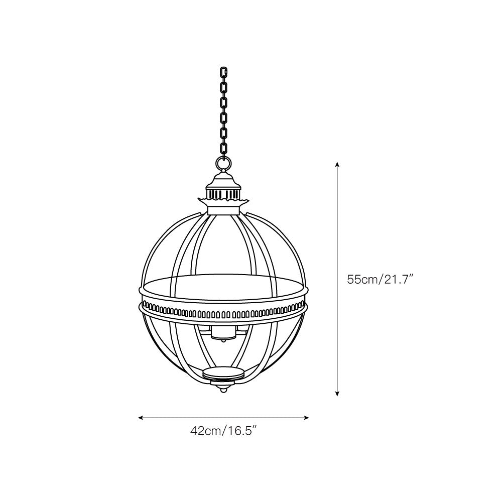 Svelte Vintage Industrial Glass Pendant Light-Neutral Decor