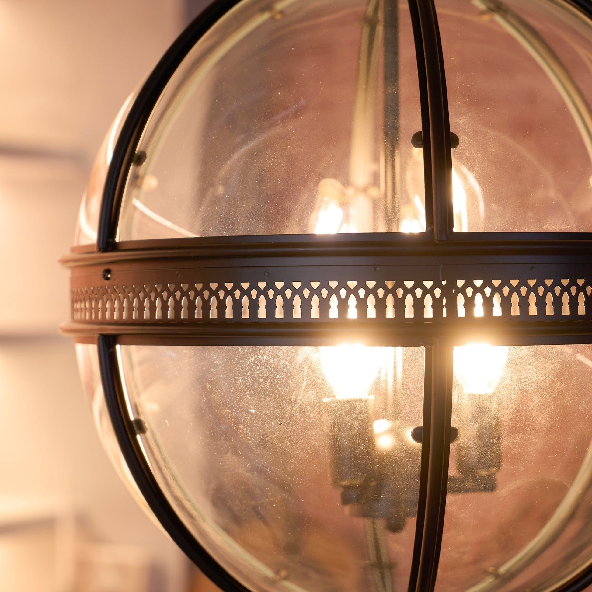 Svelte Vintage Industrial Glass Pendant Light-Neutral Decor