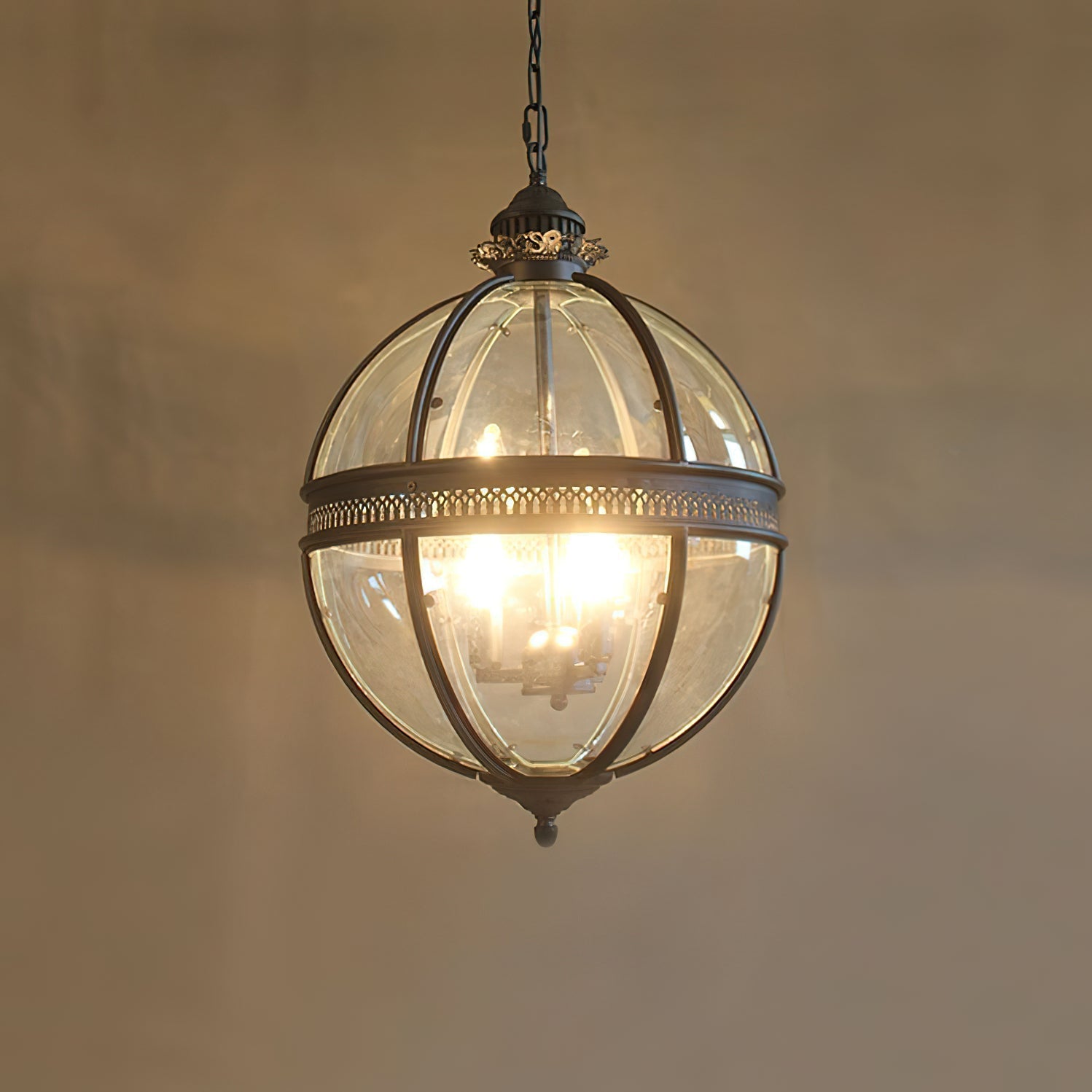 Svelte Vintage Industrial Glass Pendant Light-Neutral Decor