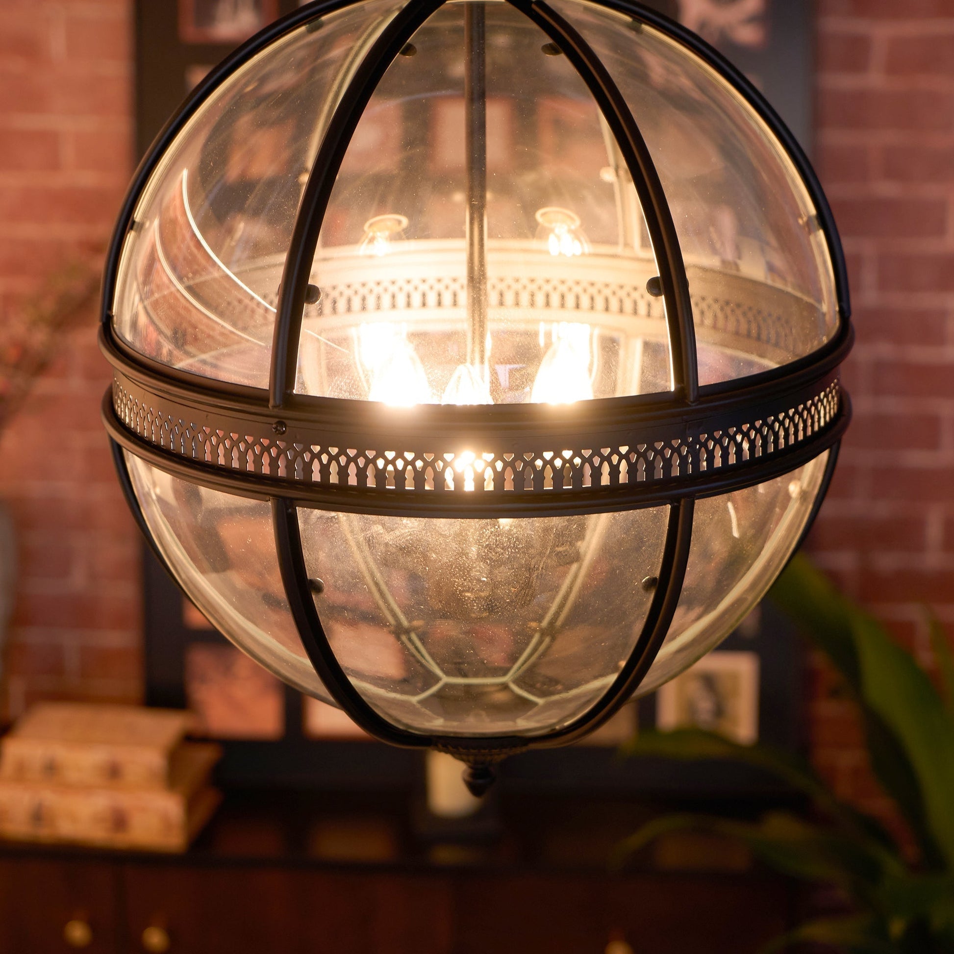 Svelte Vintage Industrial Glass Pendant Light-Neutral Decor