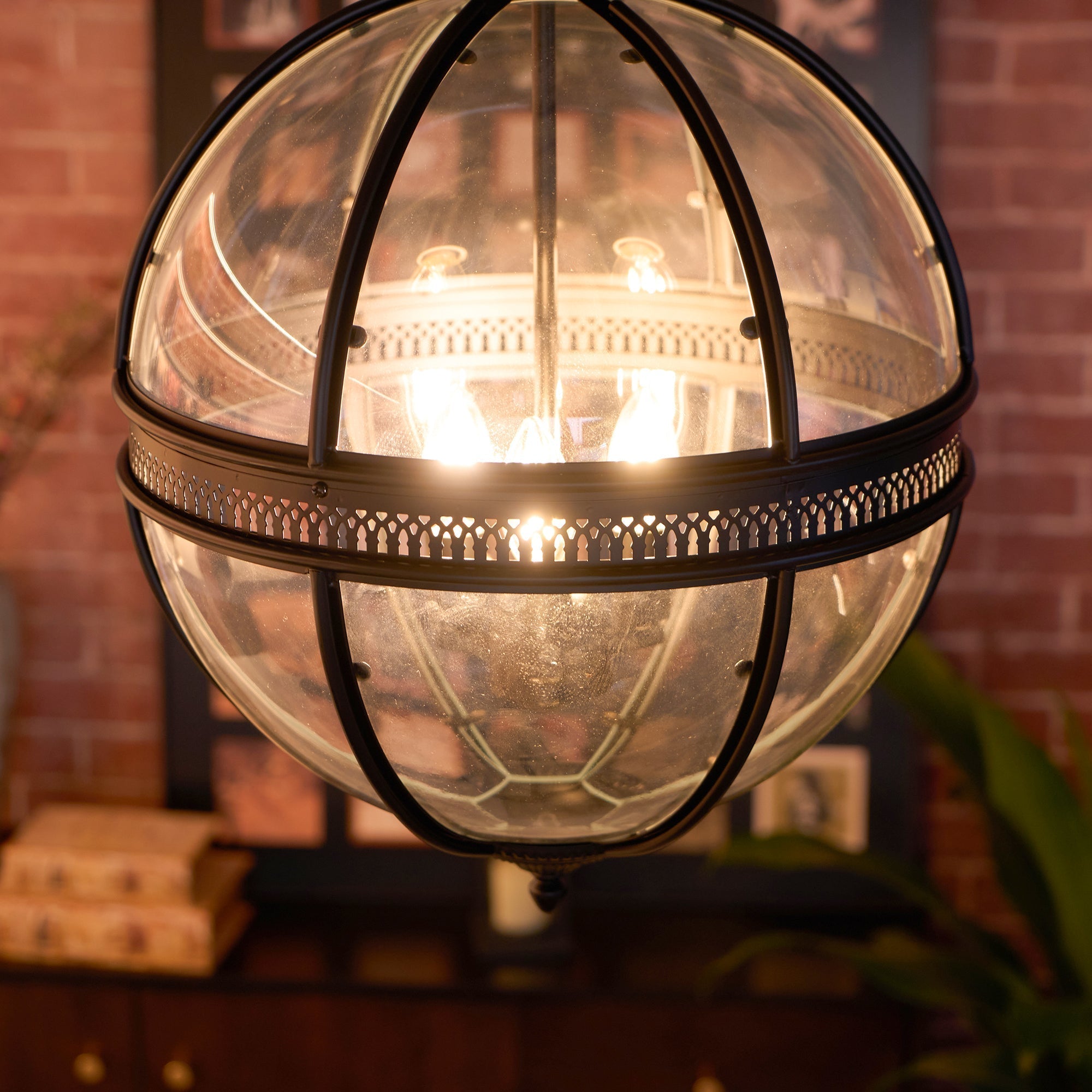 Svelte Vintage Industrial Glass Pendant Light-Neutral Decor