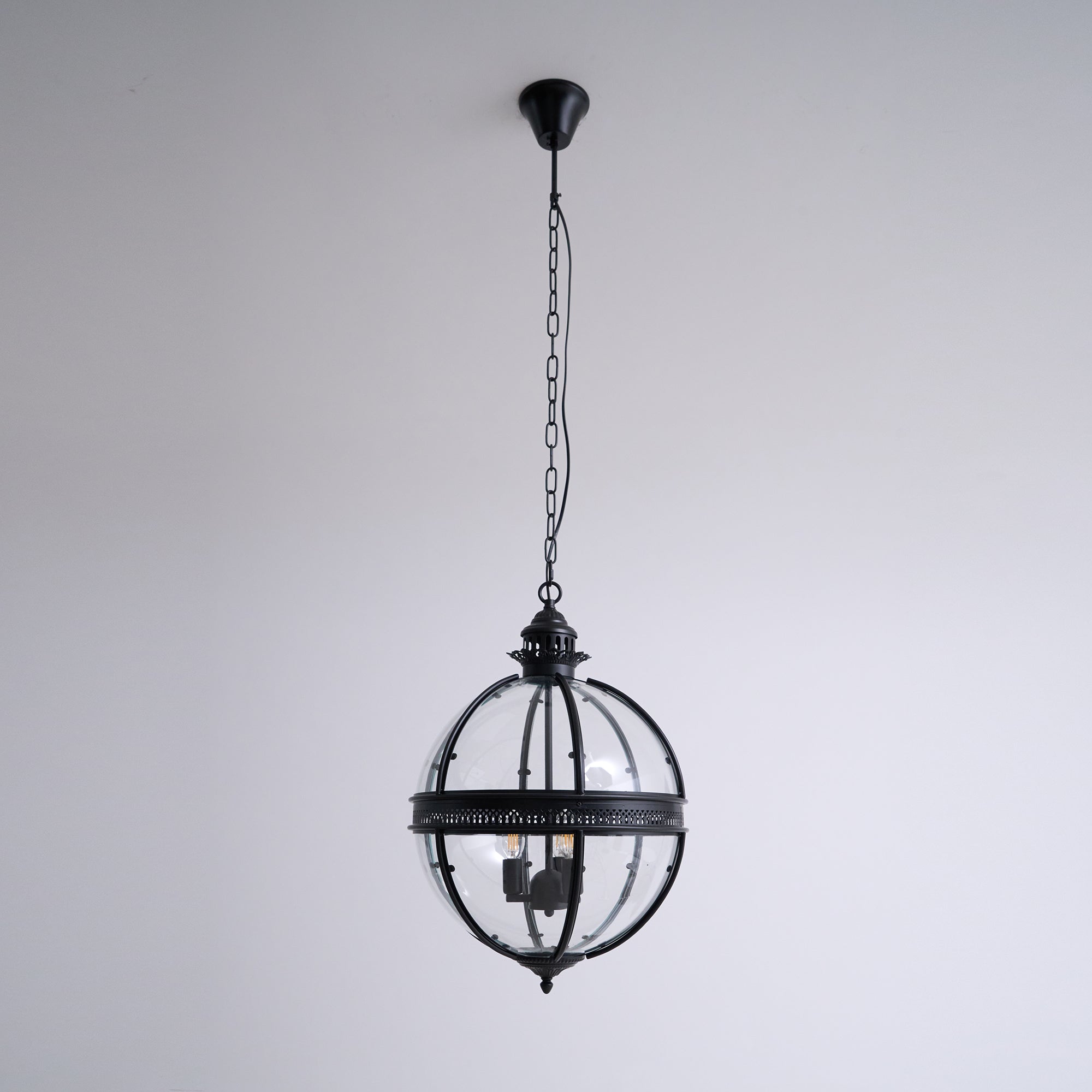Svelte Vintage Industrial Glass Pendant Light-Neutral Decor