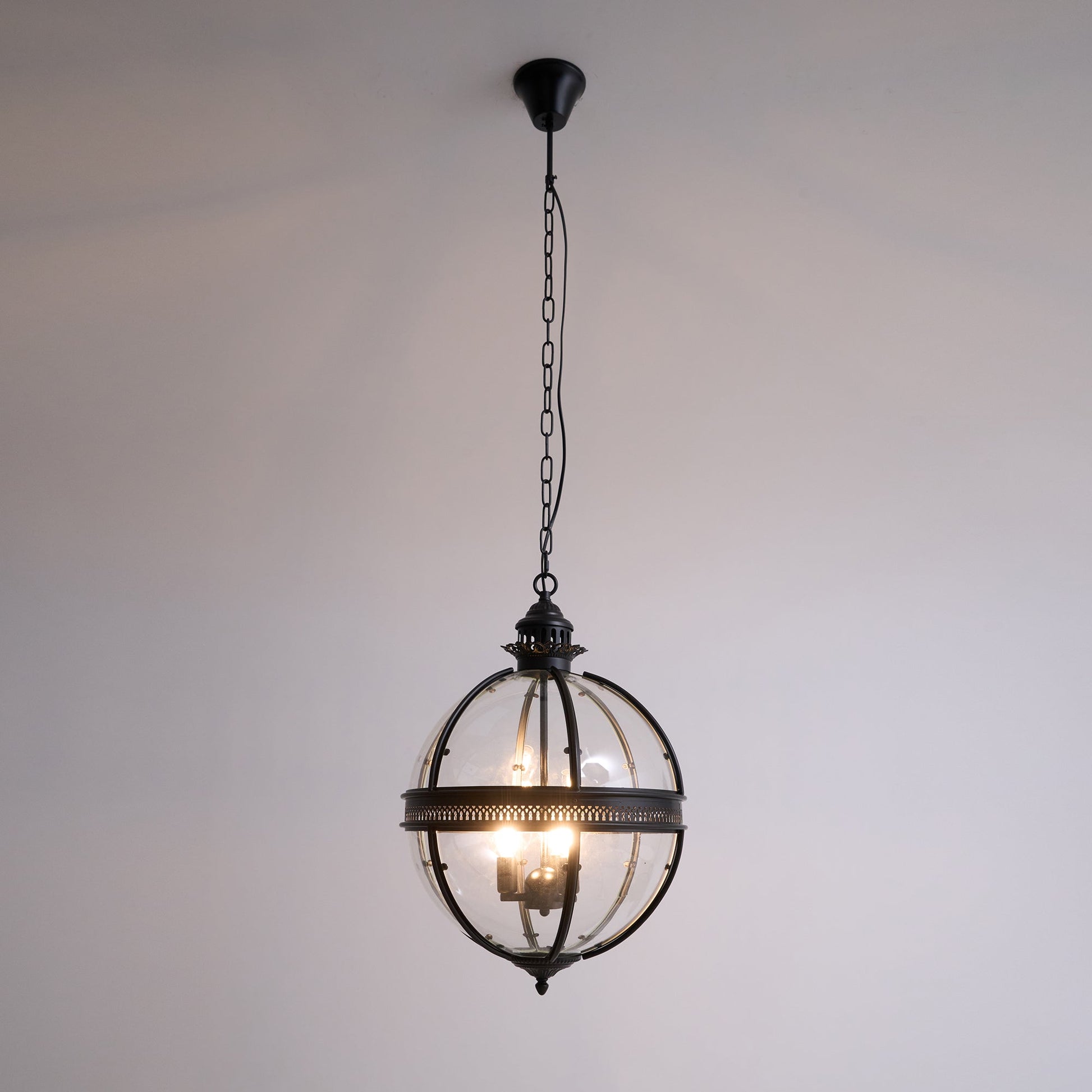 Svelte Vintage Industrial Glass Pendant Light-Neutral Decor