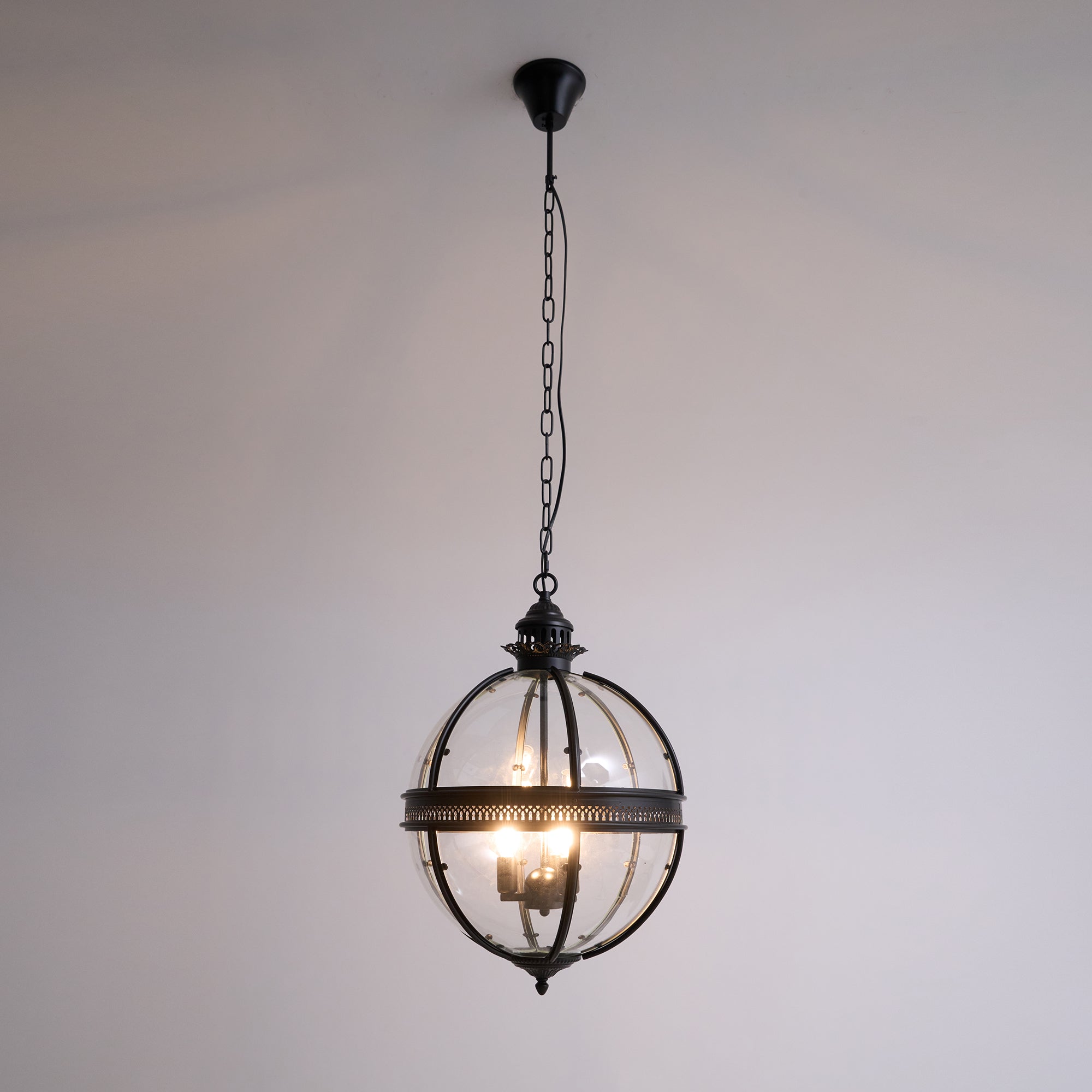 Svelte Vintage Industrial Glass Pendant Light-Neutral Decor