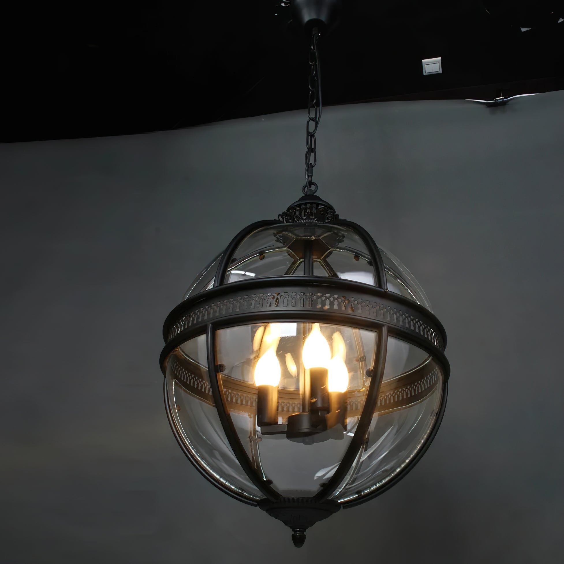 Svelte Vintage Industrial Glass Pendant Light-Neutral Decor