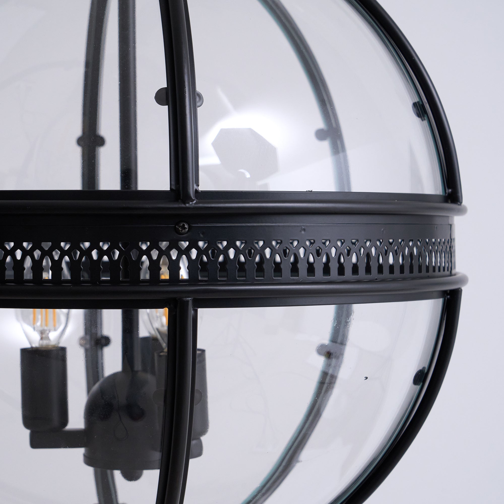 Svelte Vintage Industrial Glass Pendant Light-Neutral Decor
