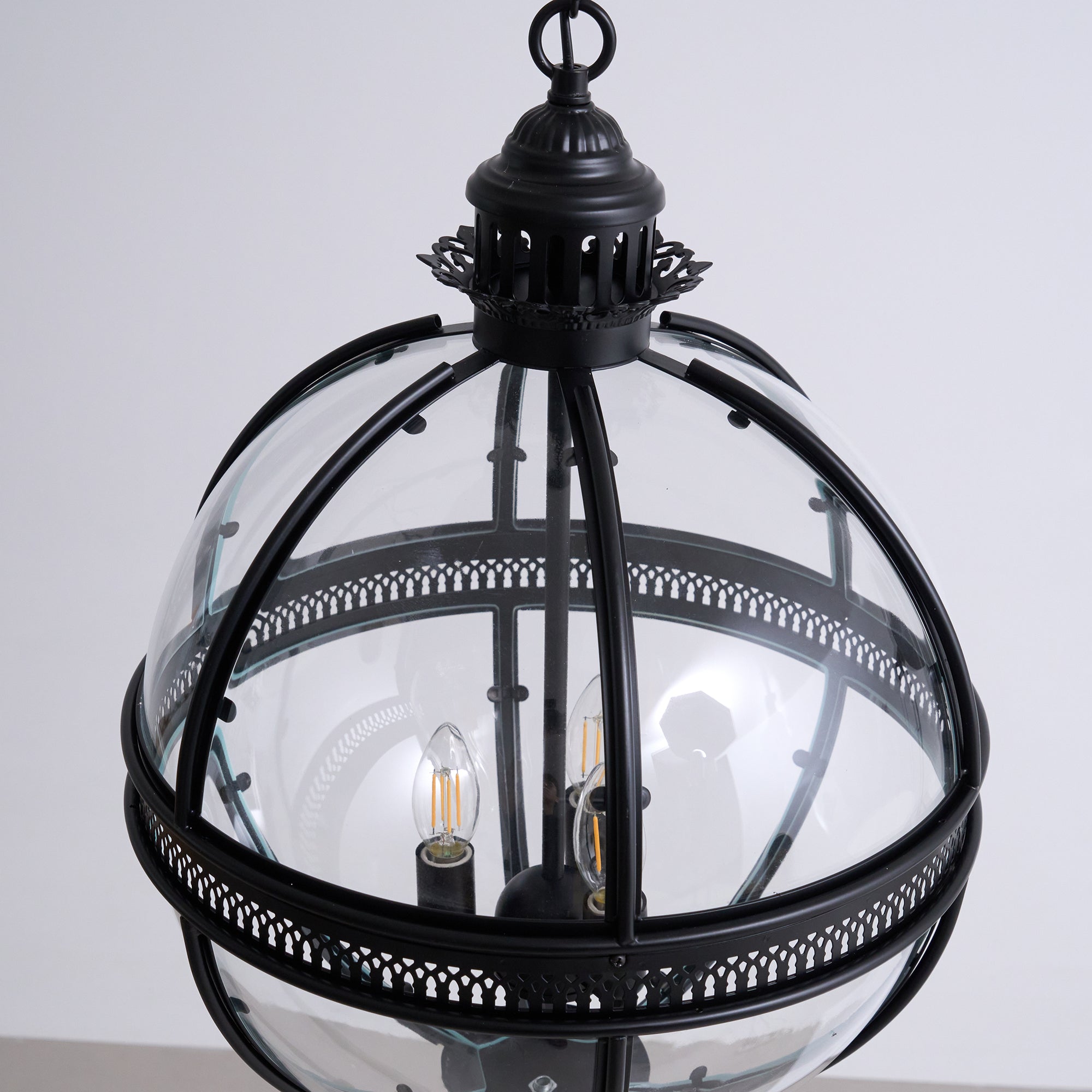 Svelte Vintage Industrial Glass Pendant Light-Neutral Decor