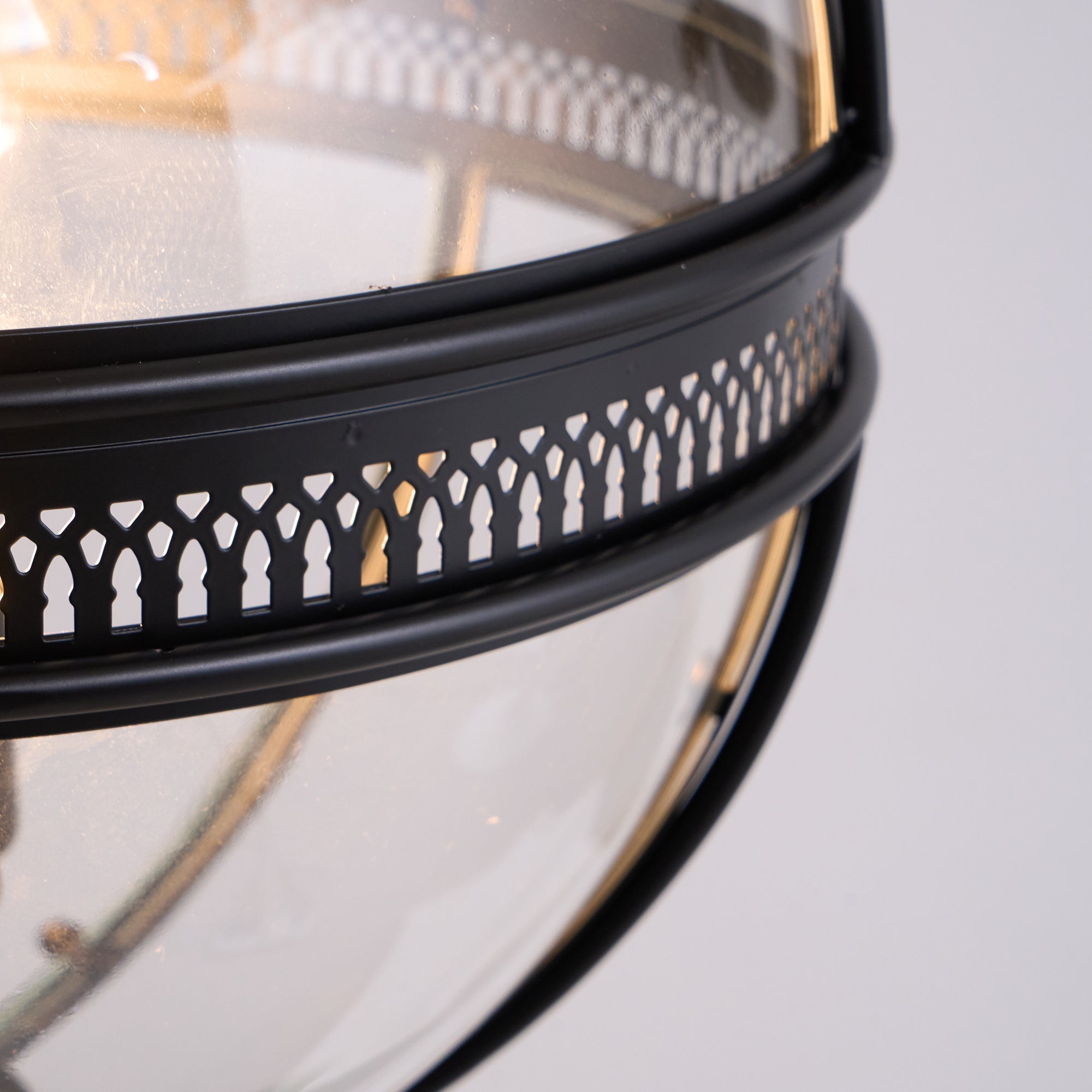 Svelte Vintage Industrial Glass Pendant Light-Neutral Decor