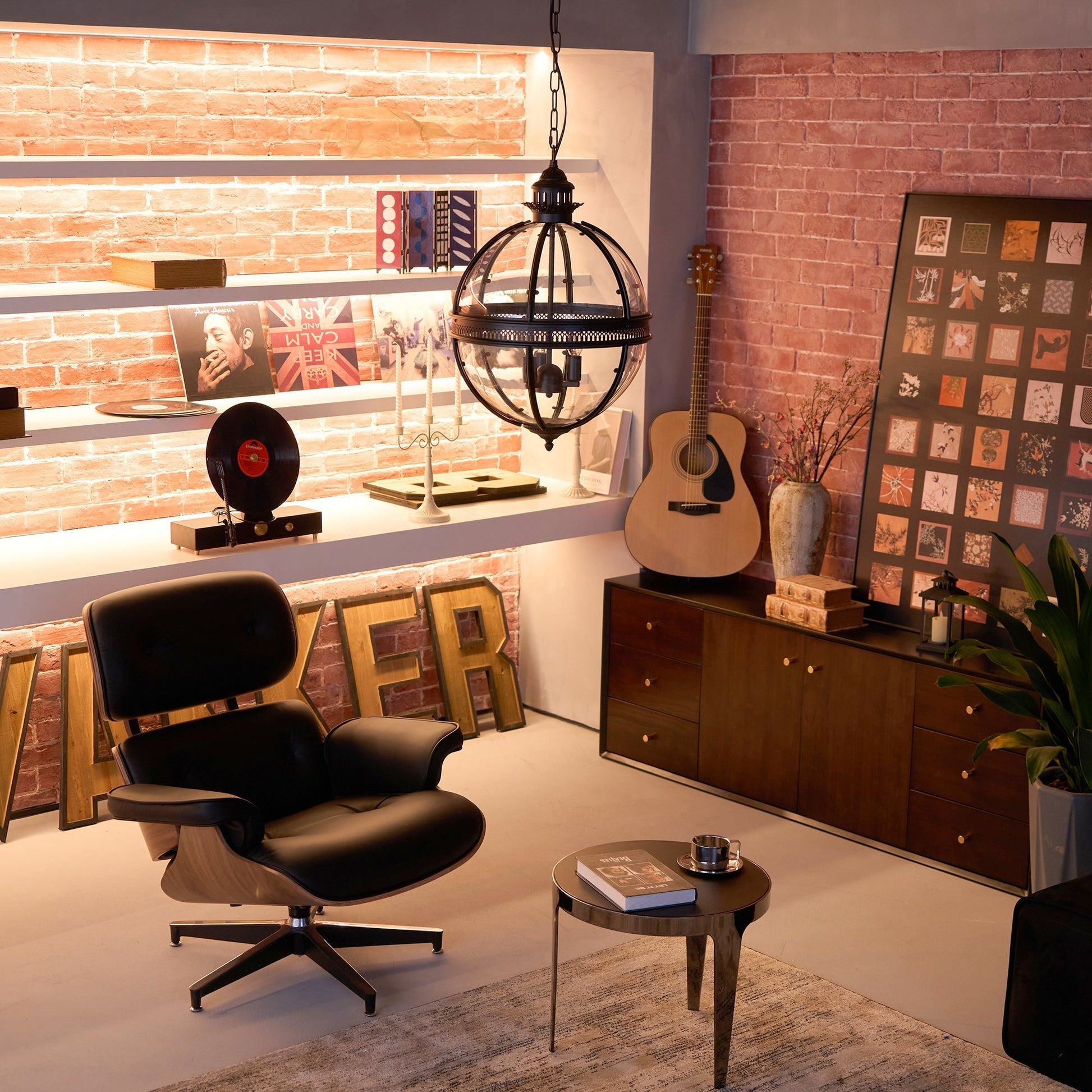 Svelte Vintage Industrial Glass Pendant Light-Neutral Decor